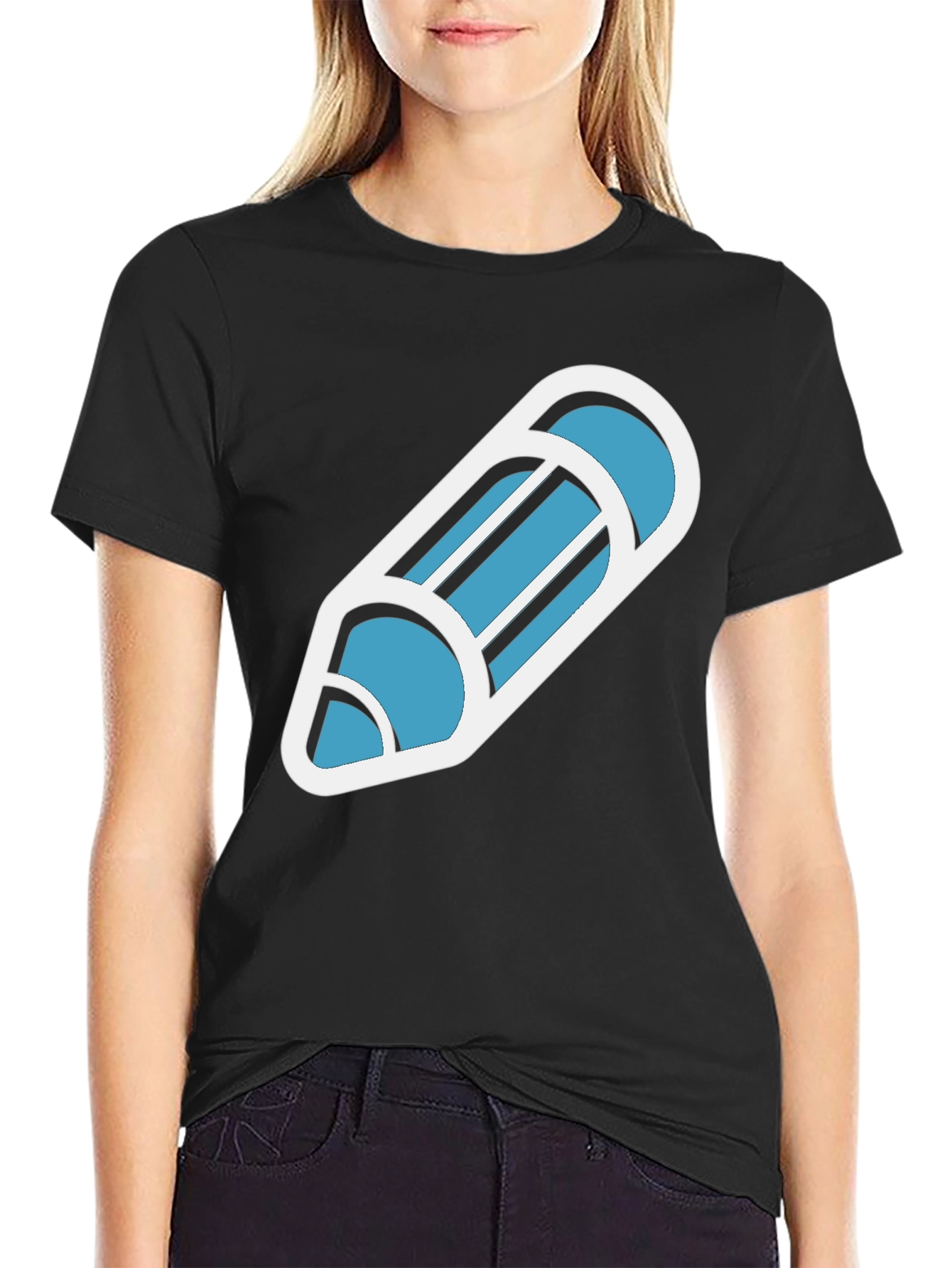 Cool Pencil Graphic Tee - Trendy Casual Top