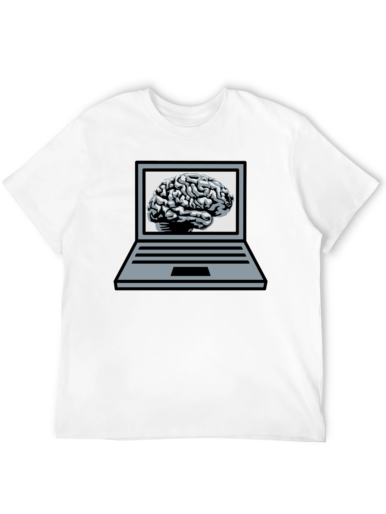 Brainy Laptop T-Shirt - Smart Casual Wear