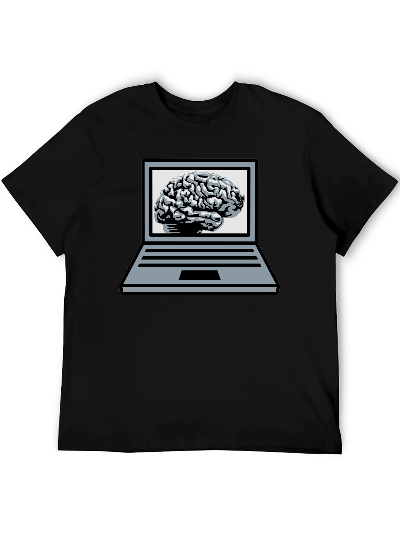 Brainy Laptop T-Shirt - Smart Casual Wear