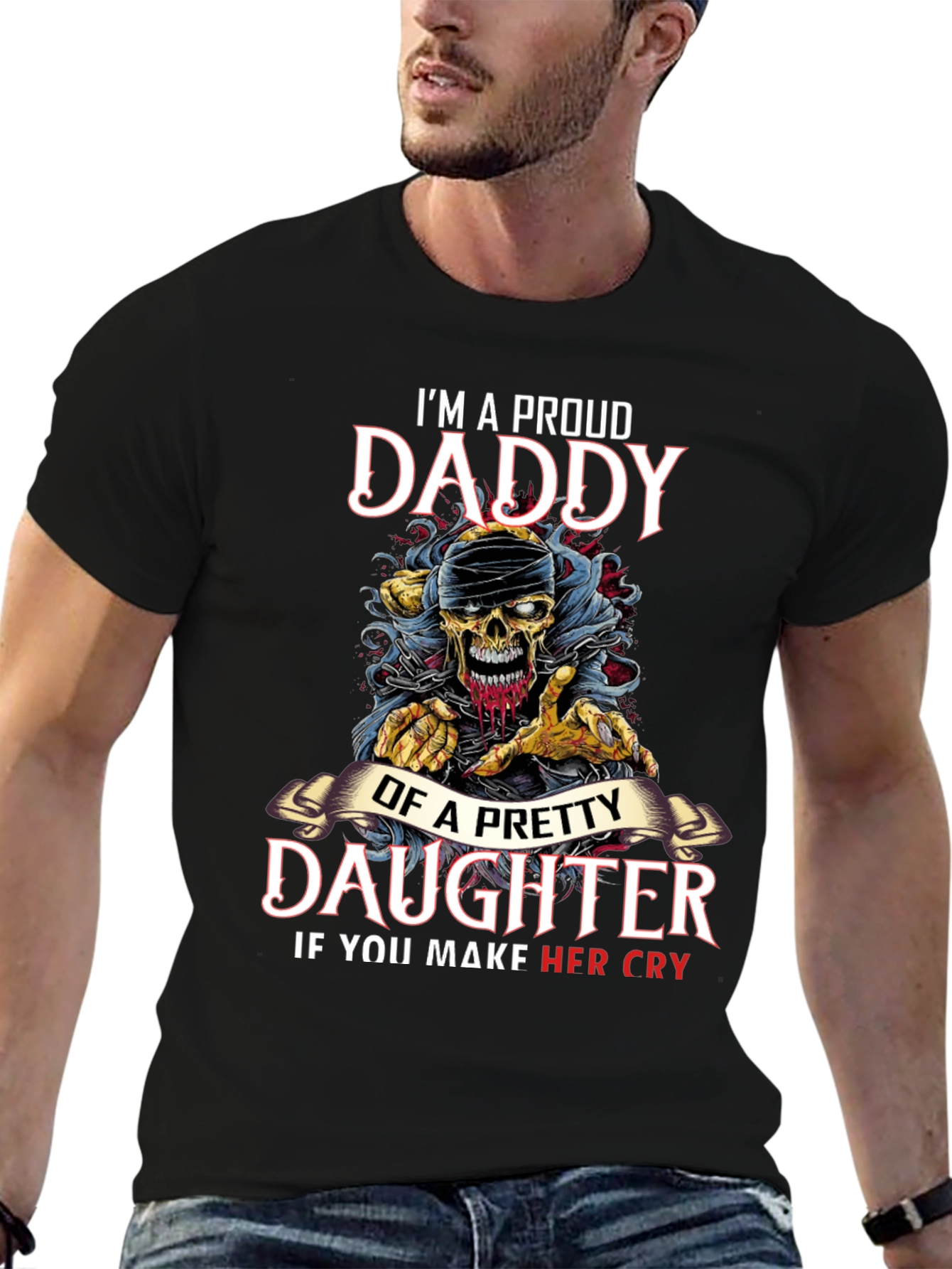 Proud Daddy Daughter Graphic T-Shirt