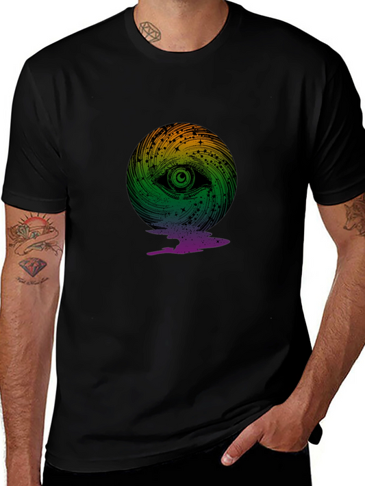 Eye Swirl Graphic Black T-Shirt