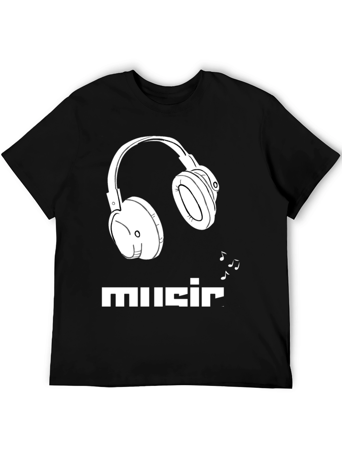 Music Lover Graphic Tee - Headphones Design