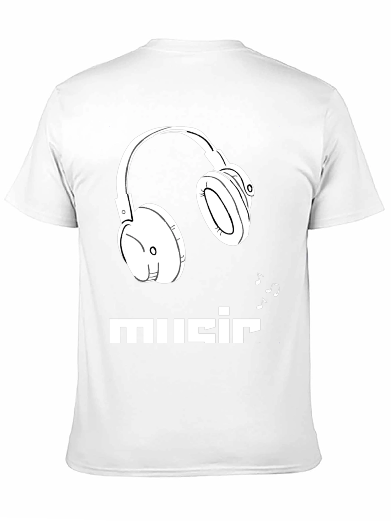 Music Lover Graphic Tee - Headphones Design