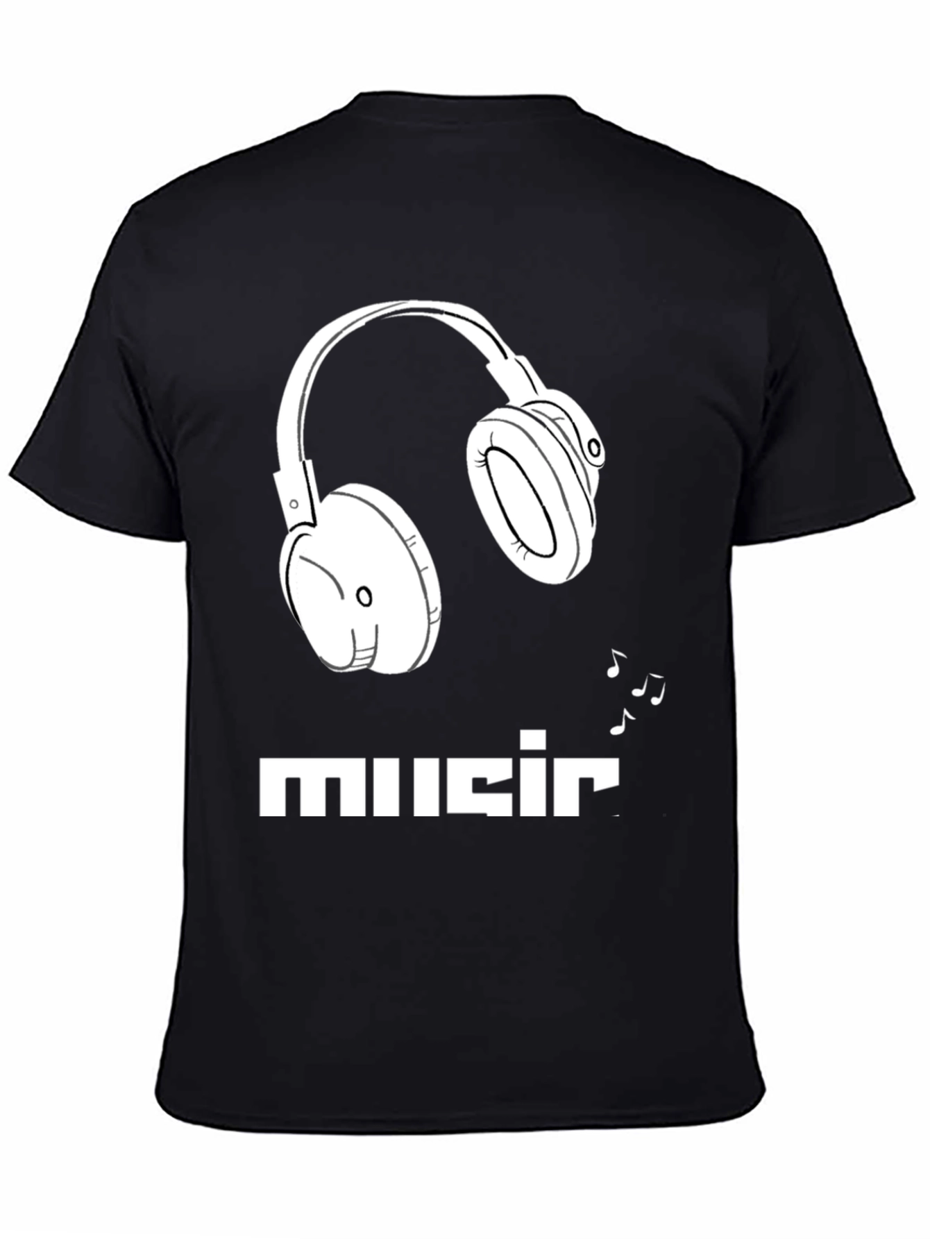 Music Lover Graphic Tee - Headphones Design