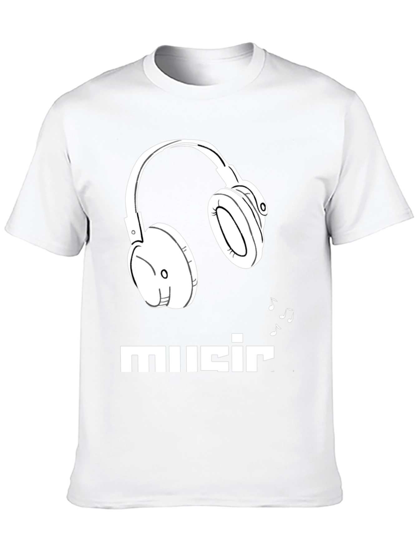 Music Lover Graphic Tee - Headphones Design