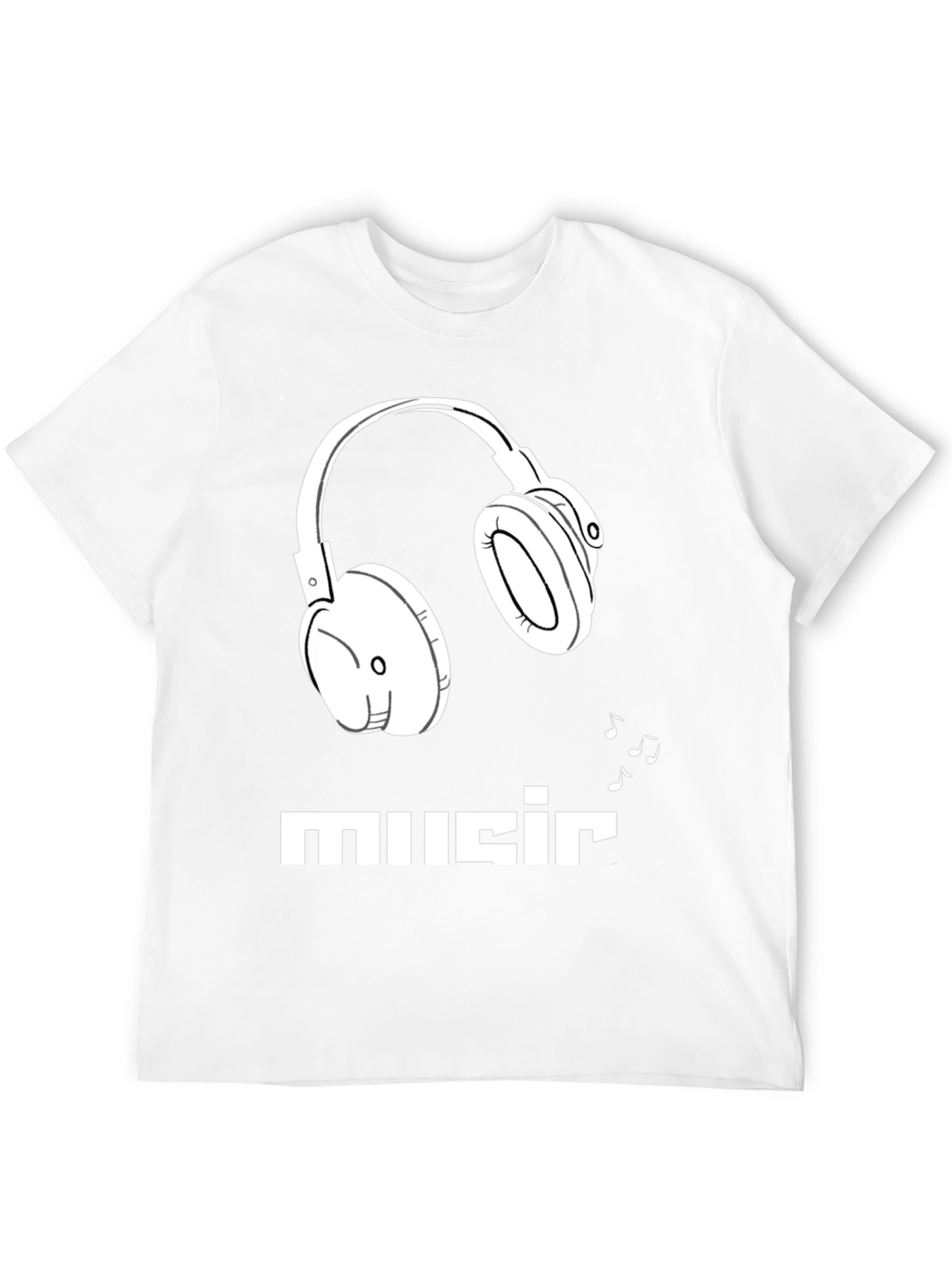 Music Lover Graphic Tee - Headphones Design