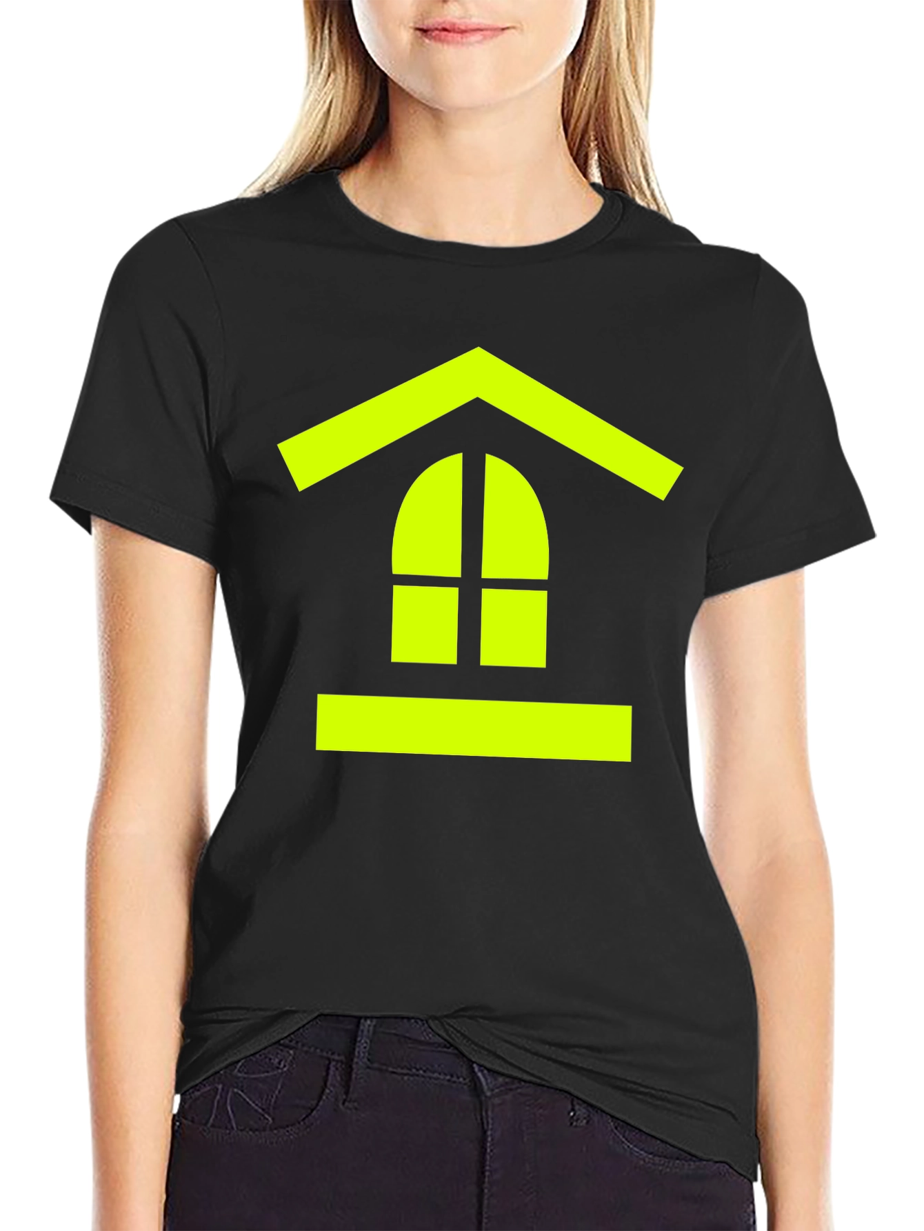 Abstract Window Tee - Modern Black T-Shirt