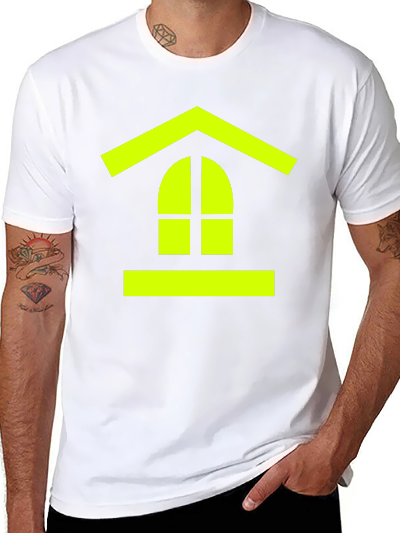 Abstract Window Tee - Modern Black T-Shirt