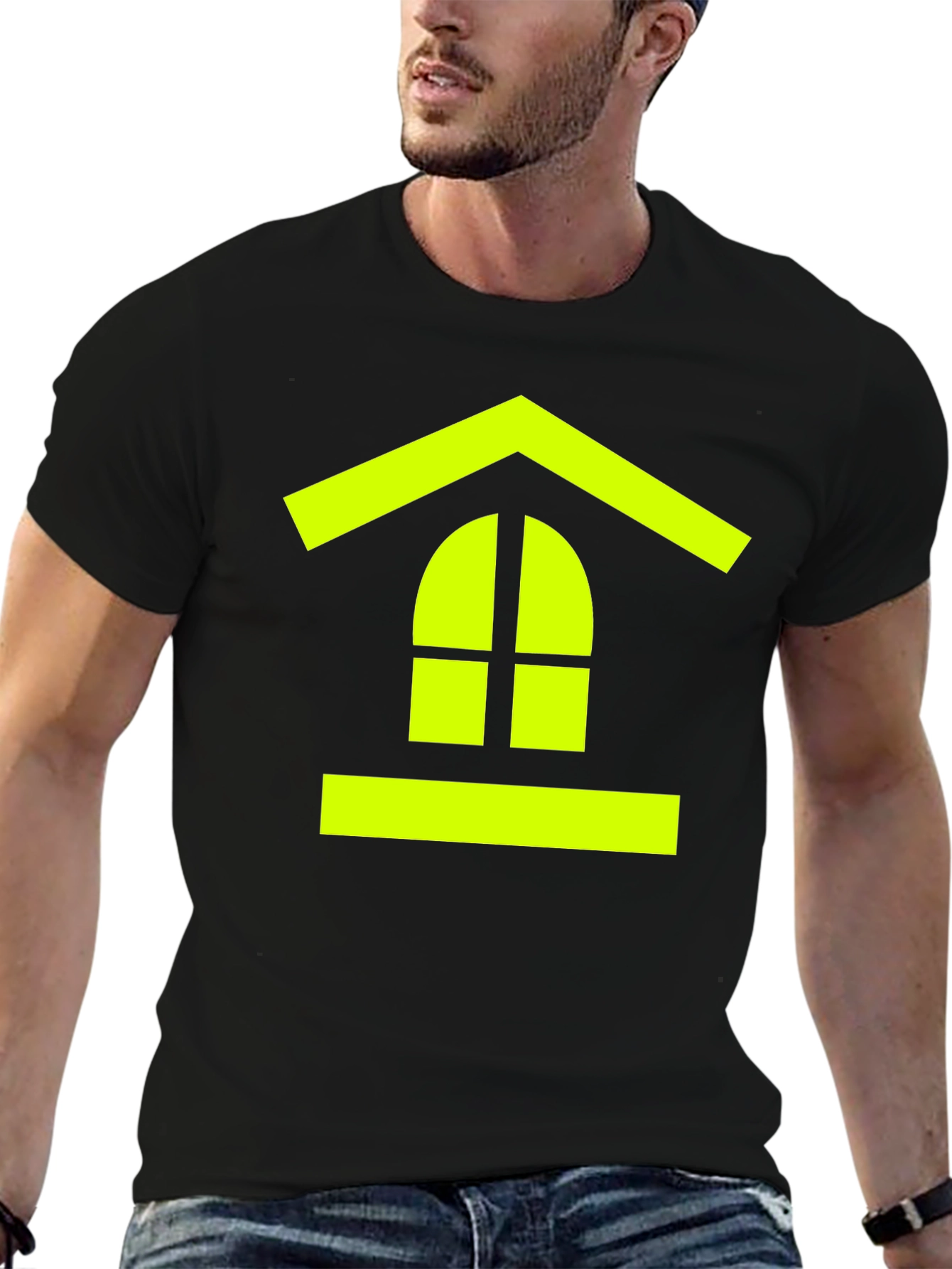 Abstract Window Tee - Modern Black T-Shirt