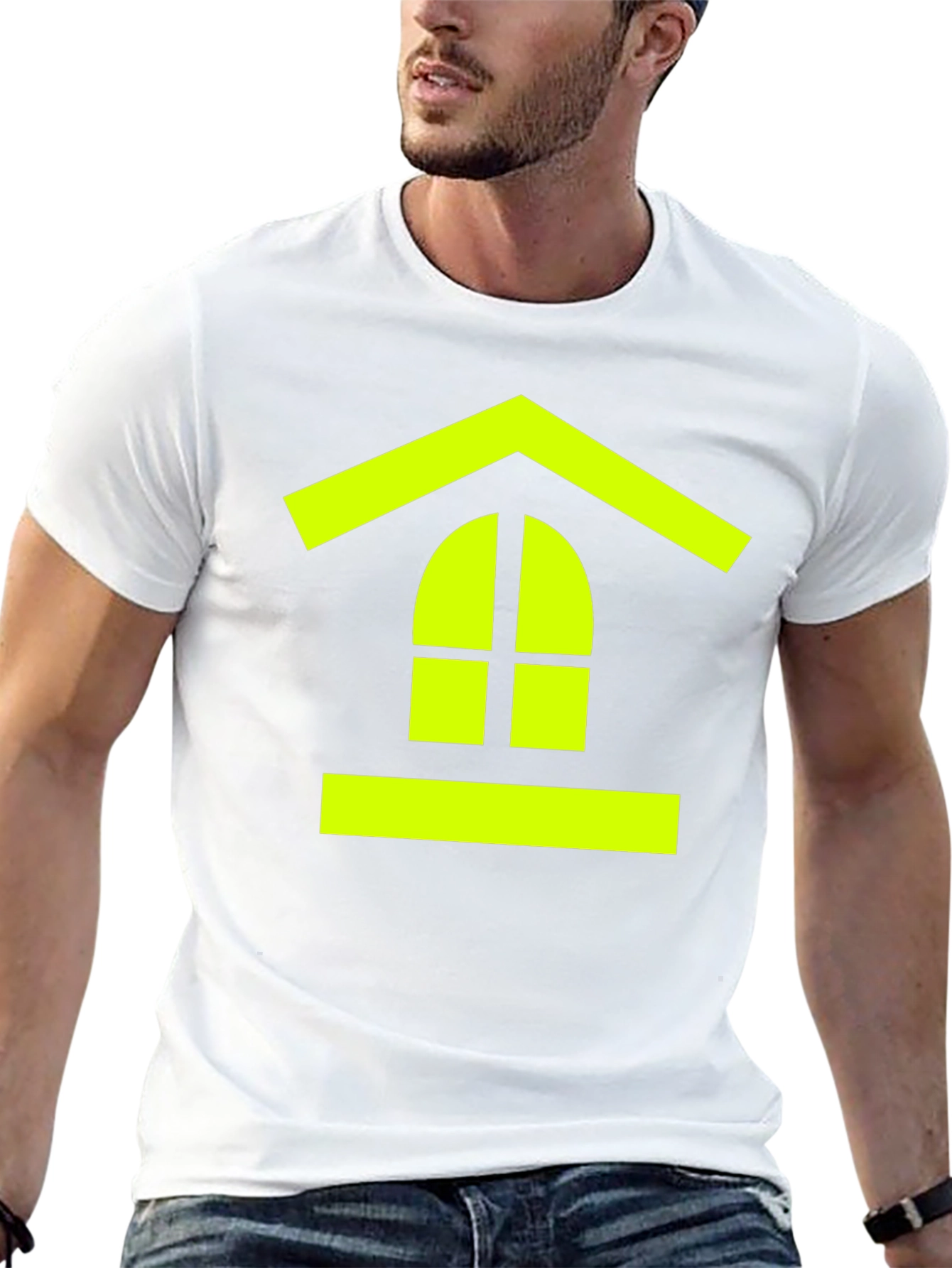 Abstract Window Tee - Modern Black T-Shirt