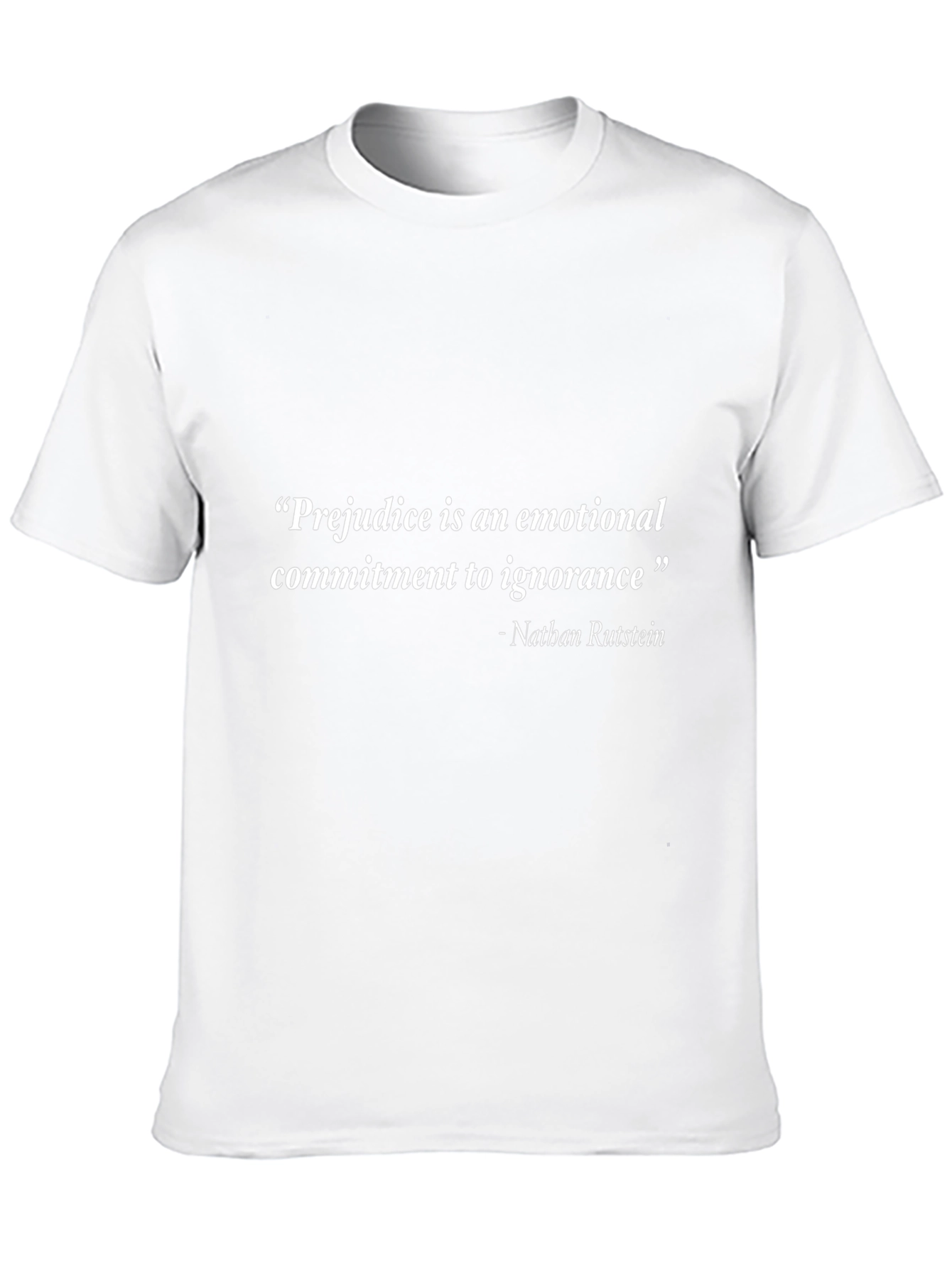 Prejudice Quote Black T-Shirt
