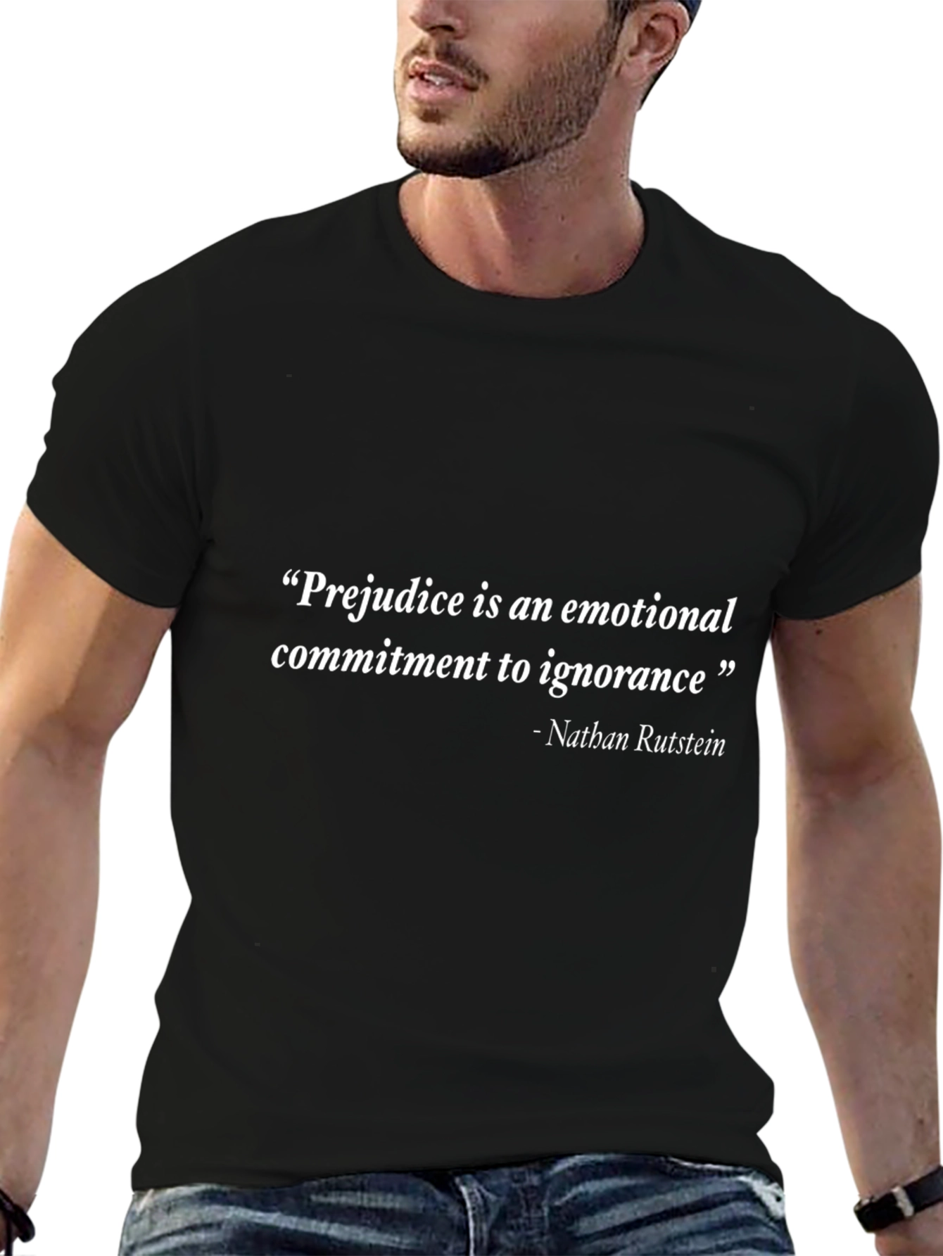 Prejudice Quote Black T-Shirt