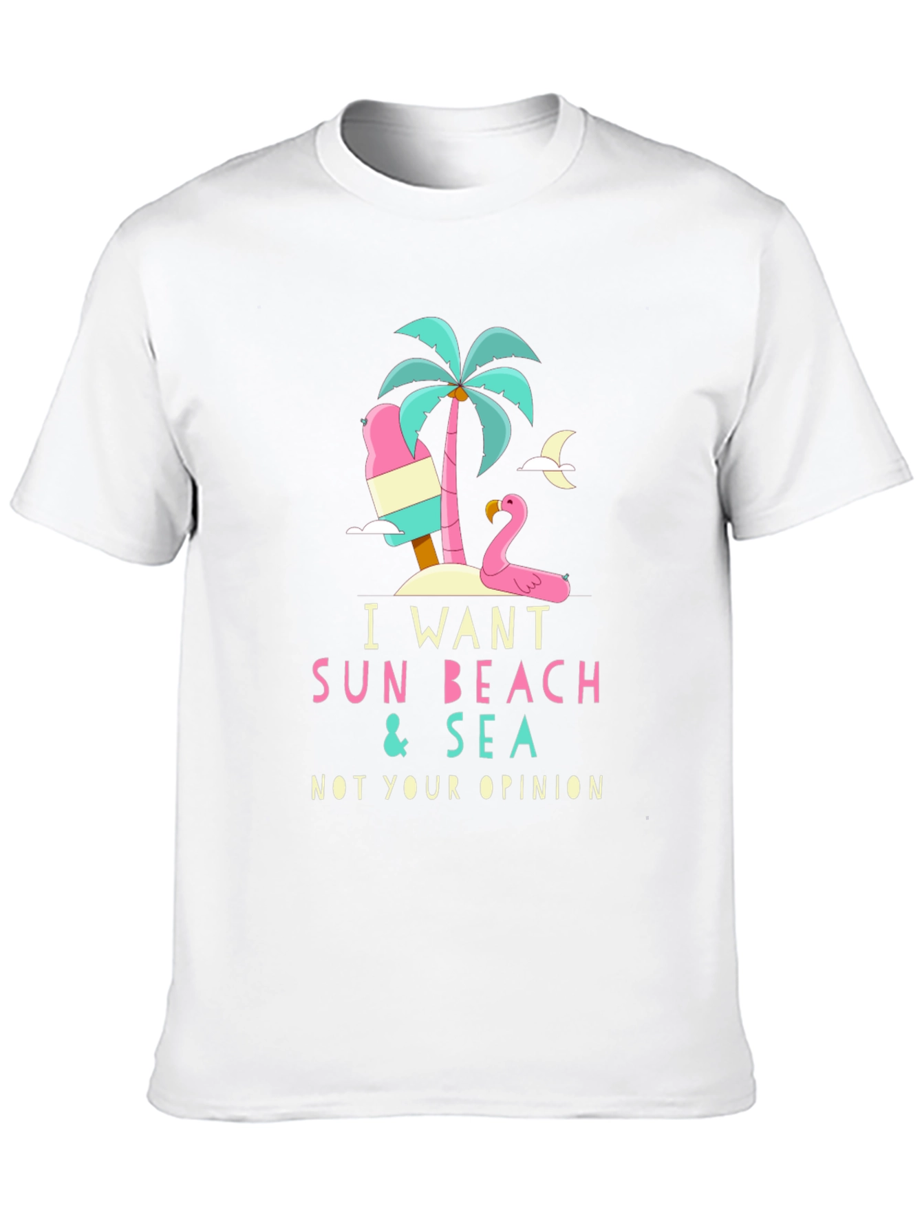 I Want Sun Beach & Sea Graphic T-Shirt