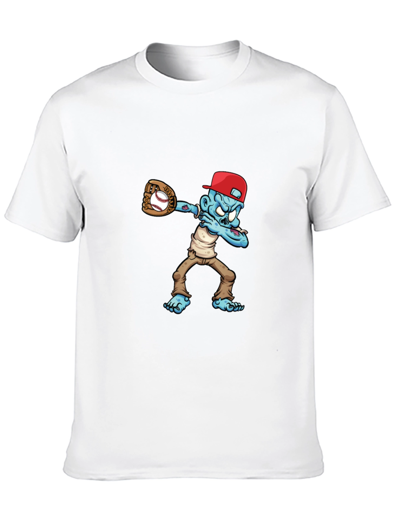 Zombie Baseball Player Graphic T-Shirt