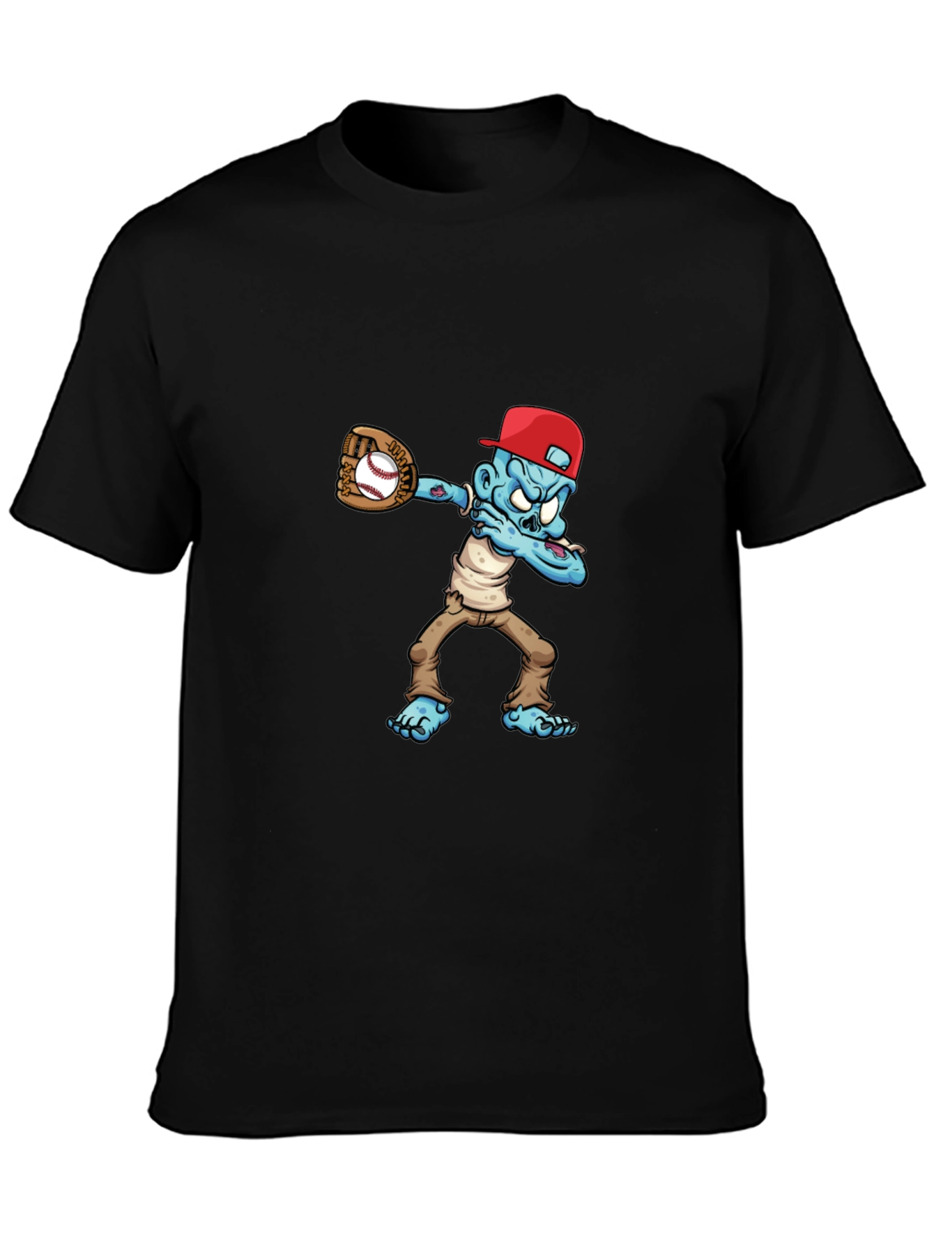 Zombie Baseball Player Graphic T-Shirt
