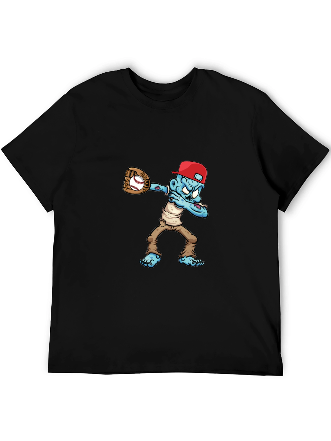 Zombie Baseball Player Graphic T-Shirt