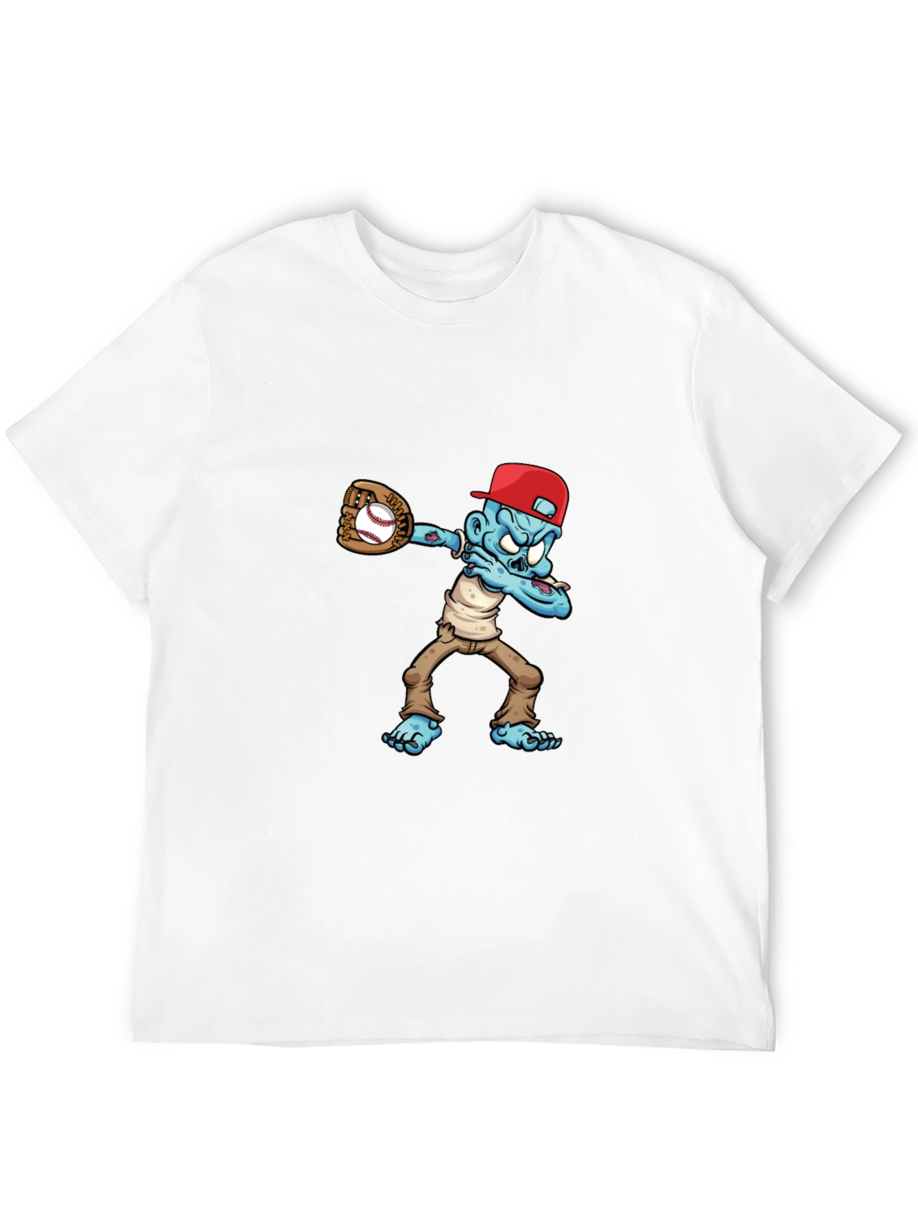 Zombie Baseball Player Graphic T-Shirt