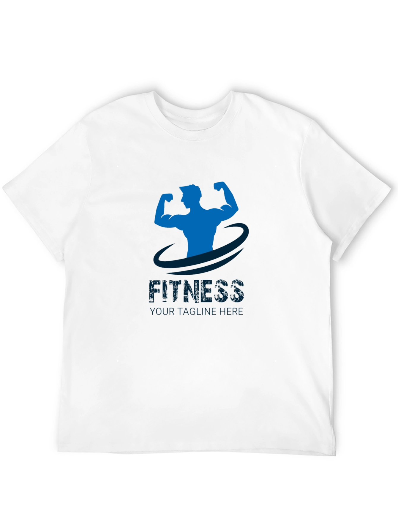 Mens Black Fitness Graphic T-Shirt