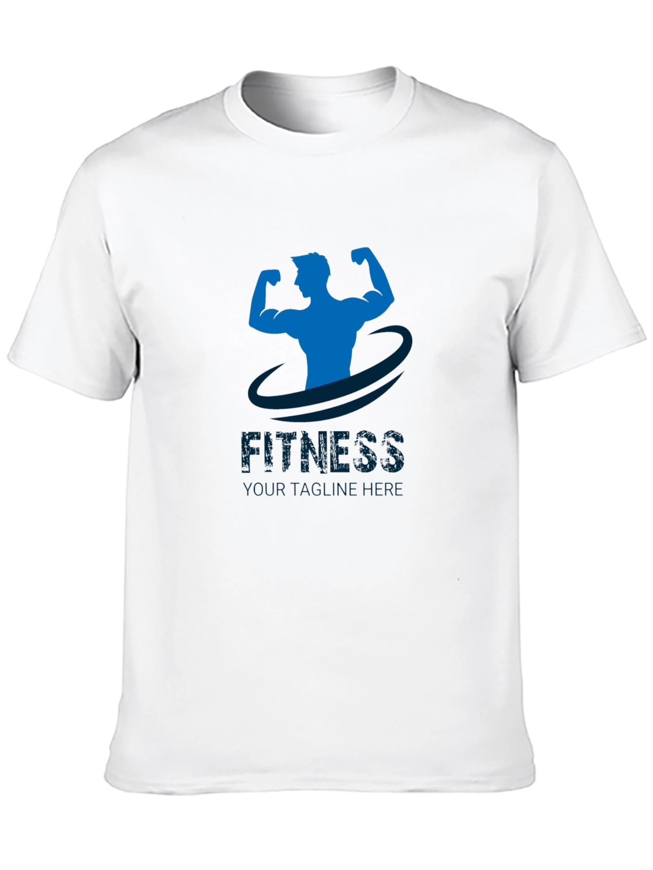 Mens Black Fitness Graphic T-Shirt