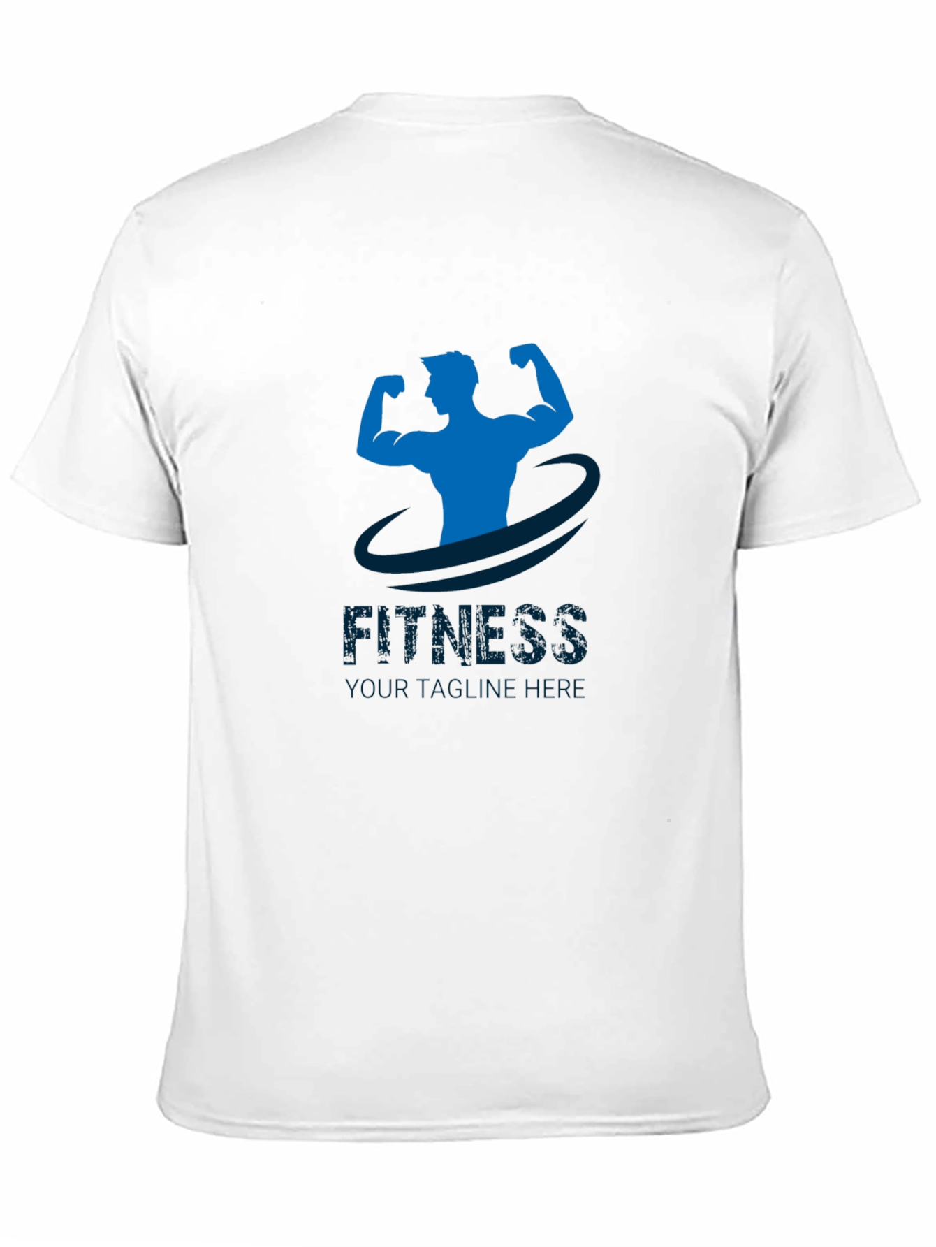 Mens Black Fitness Graphic T-Shirt