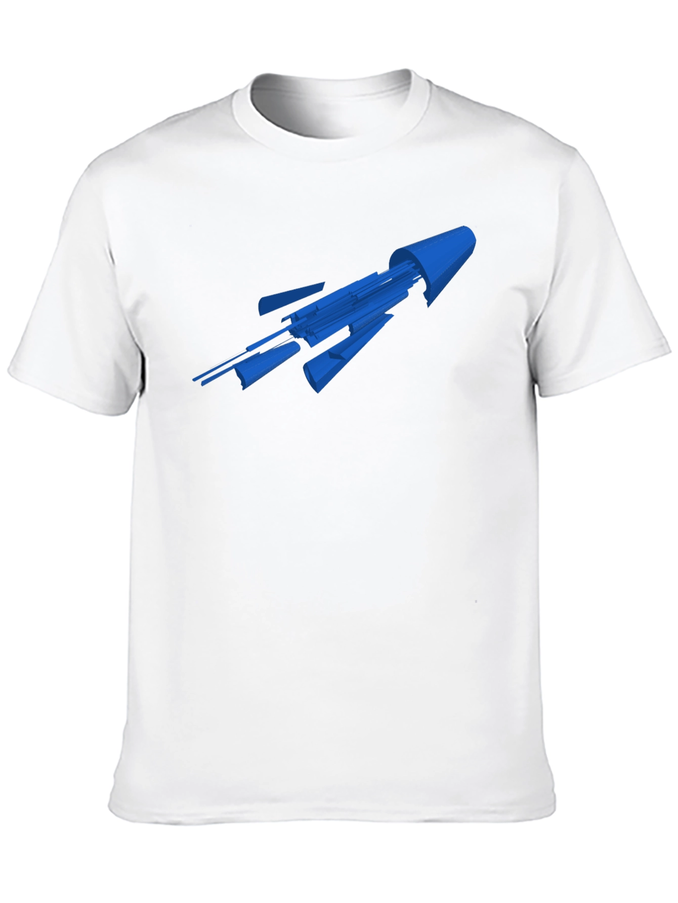 Sci-Fi Spaceship Graphic Tee - Black