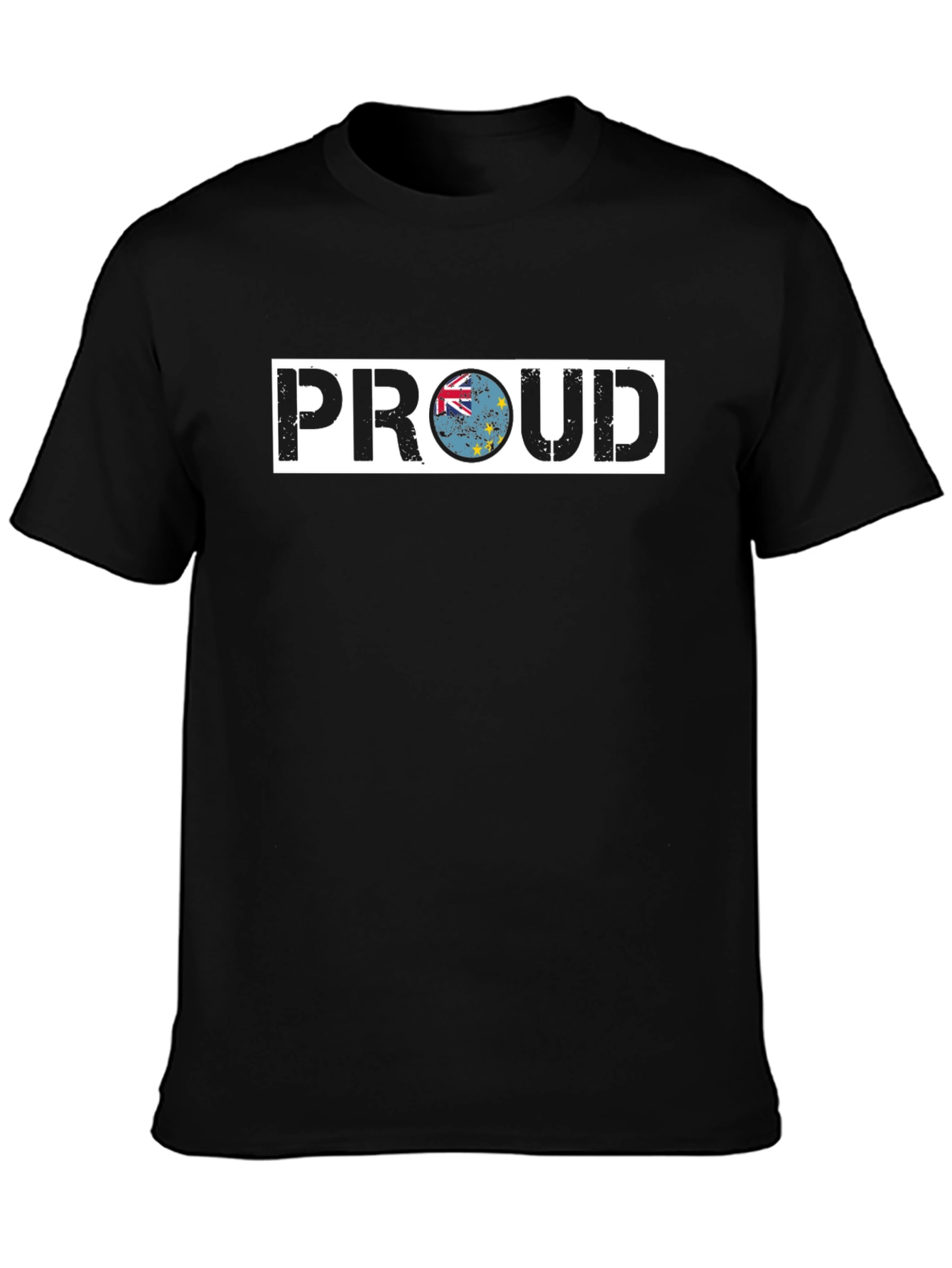 Tuvalu Proud T-Shirt - Black Crew Neck Tee