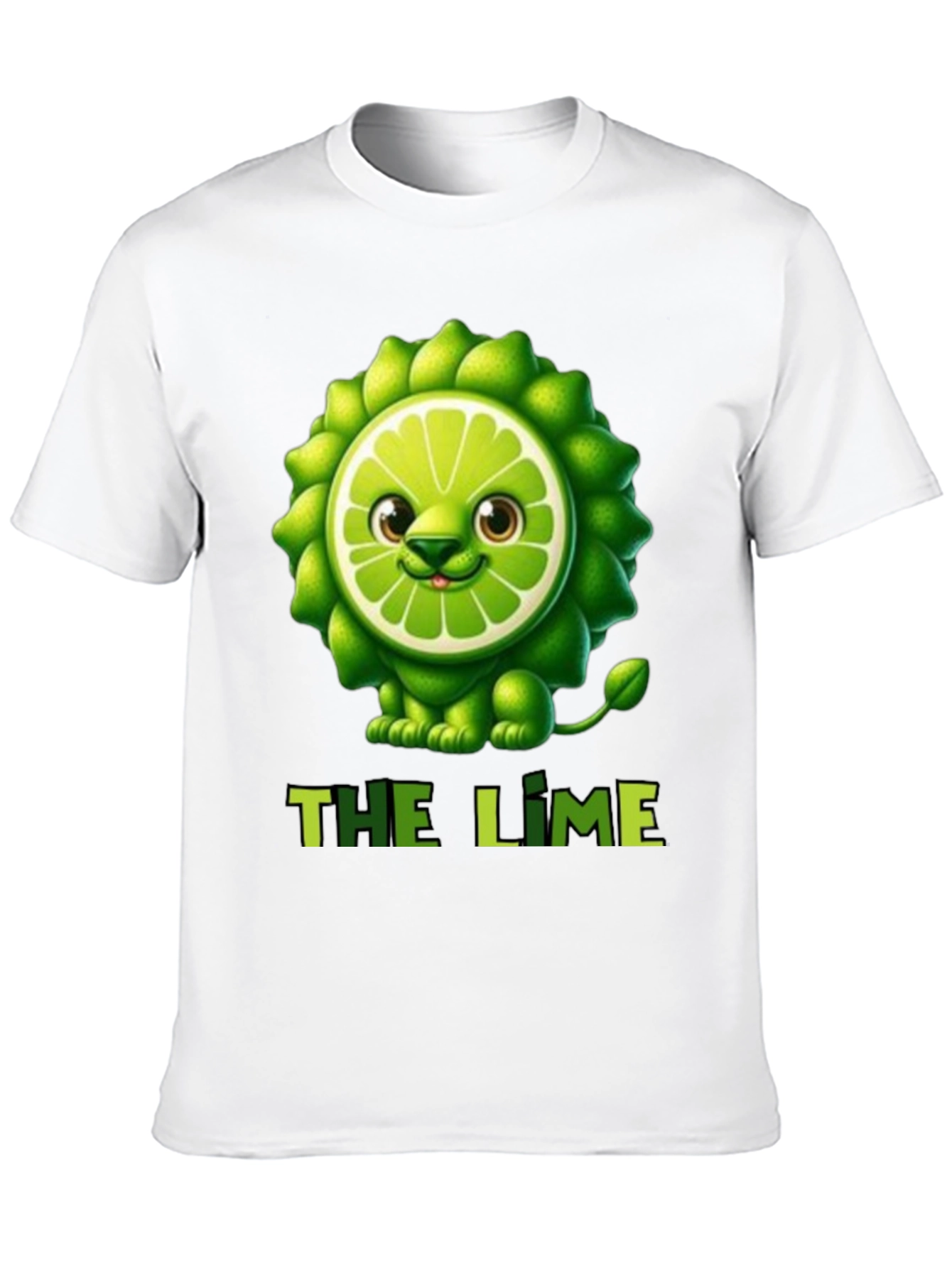 Lime Lion Graphic Tee - Unique Fruit Animal T-Shirt