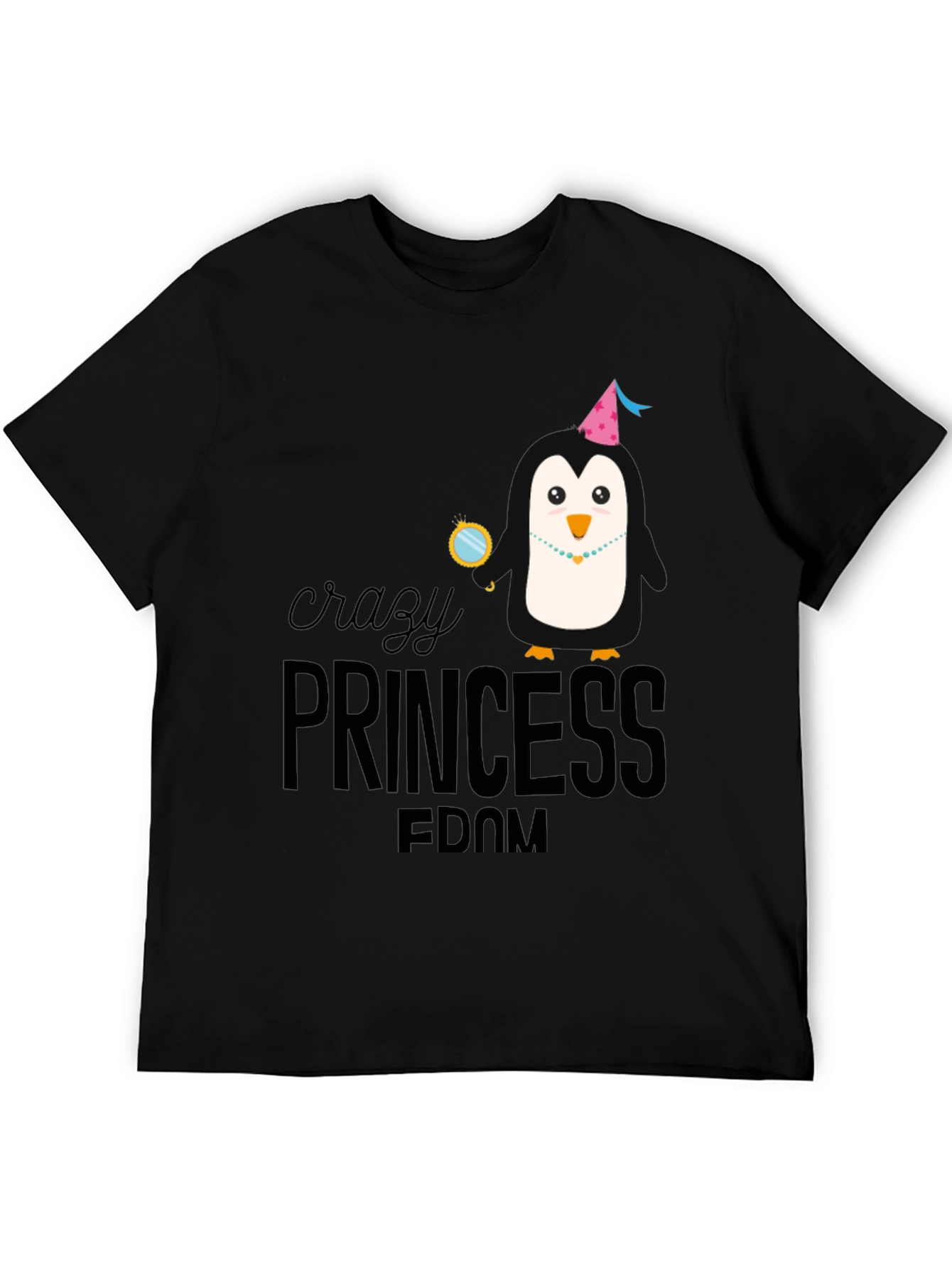 Crazy Princess Penguin T-Shirt - Fun & Unique Design