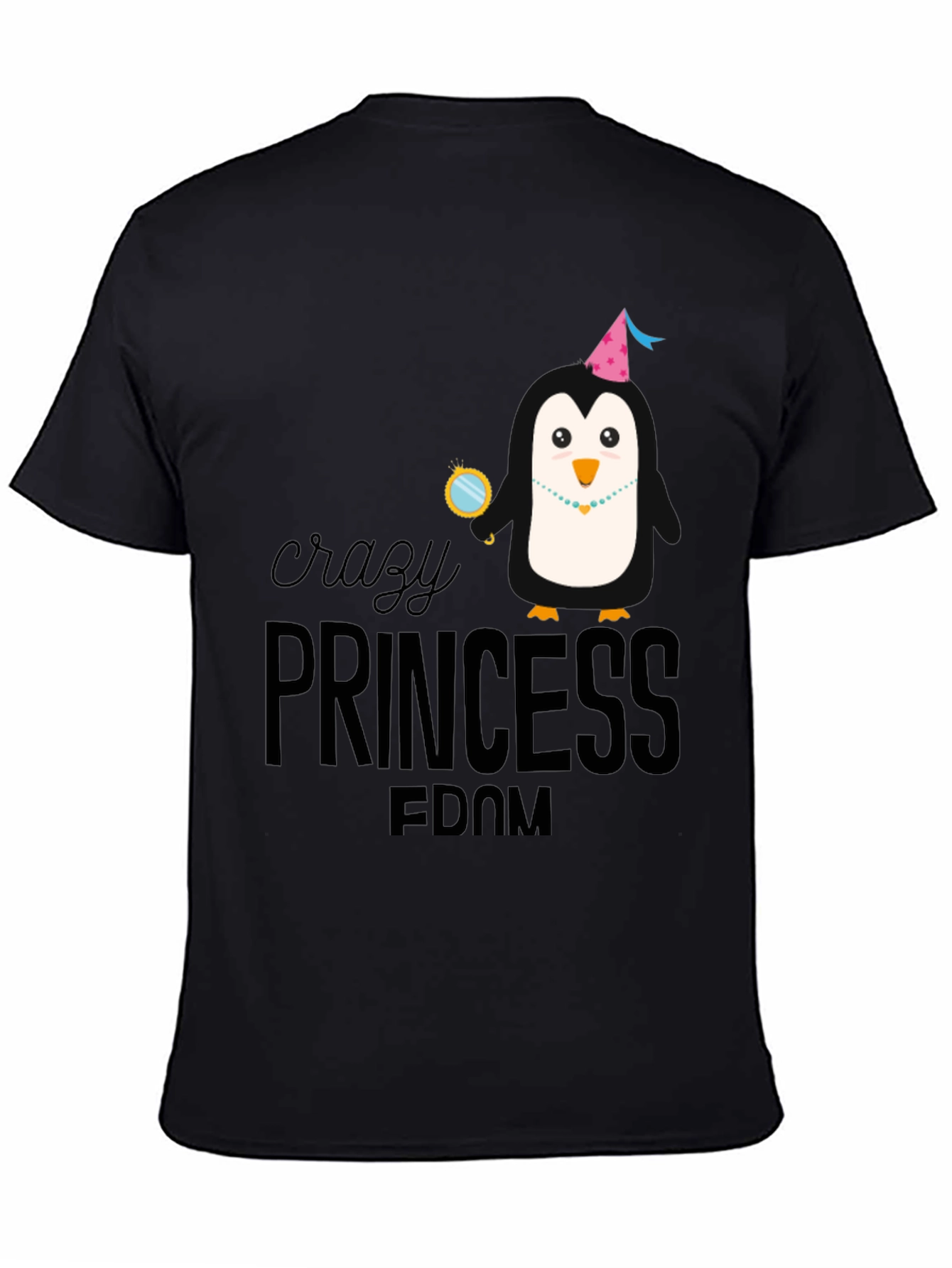 Crazy Princess Penguin T-Shirt - Fun & Unique Design