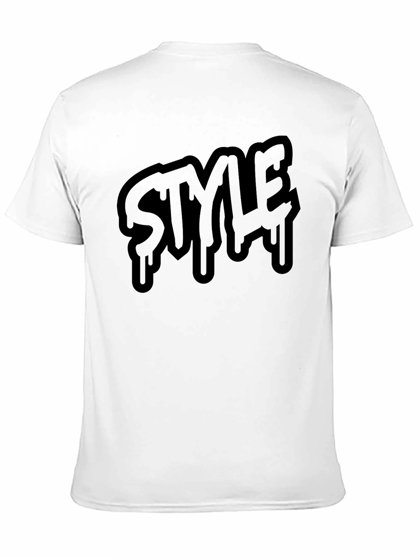 Mens Black Style Drip Graphic Tee