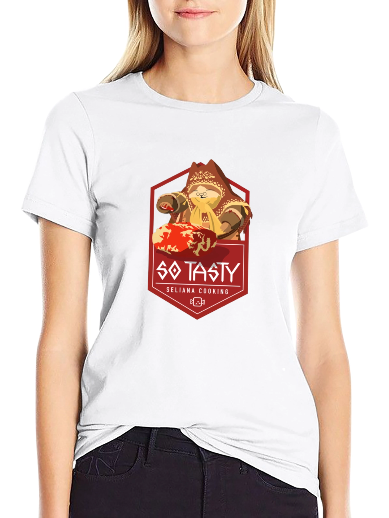 So Tasty Seliana Cooking Black Graphic Tee