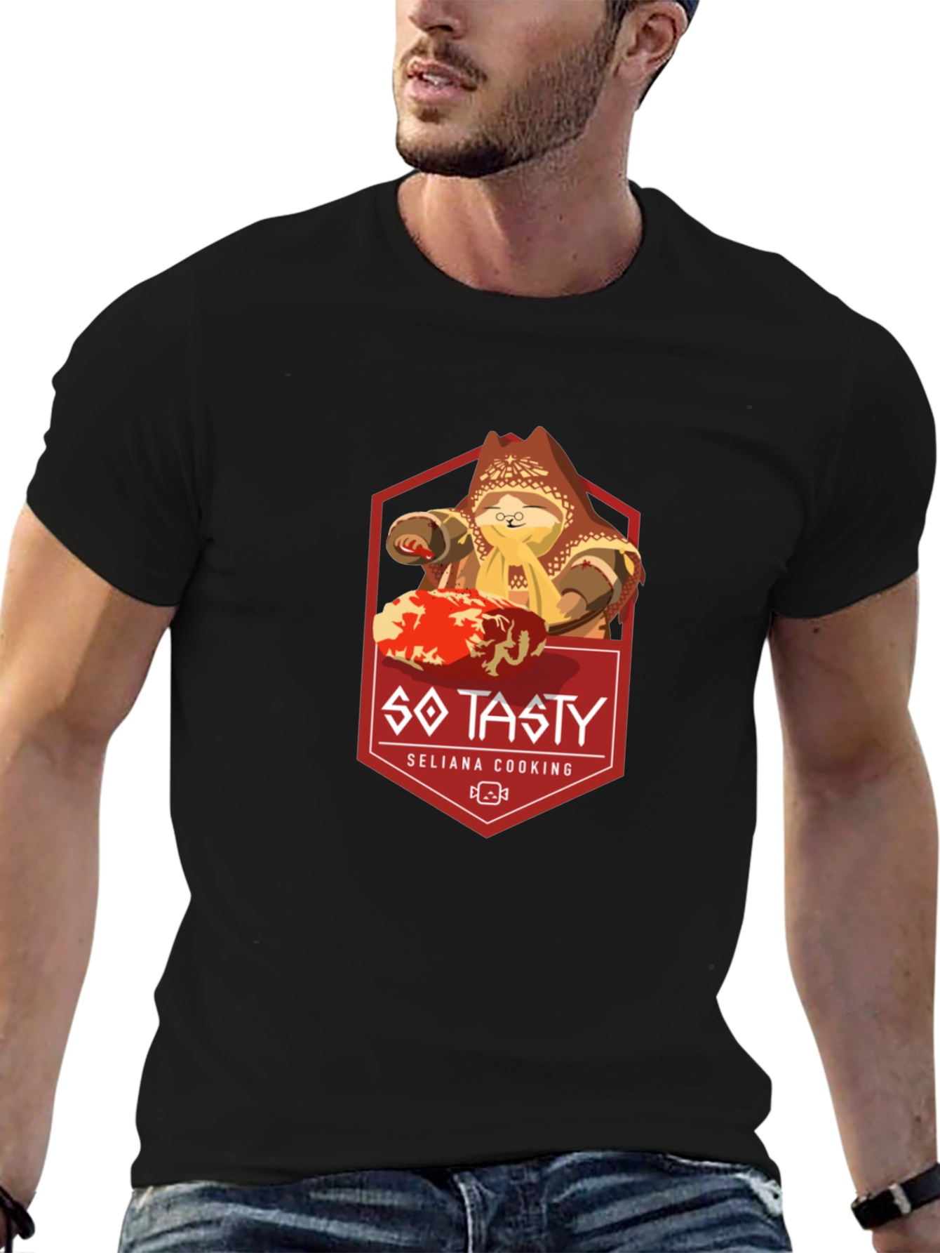 So Tasty Seliana Cooking Black Graphic Tee