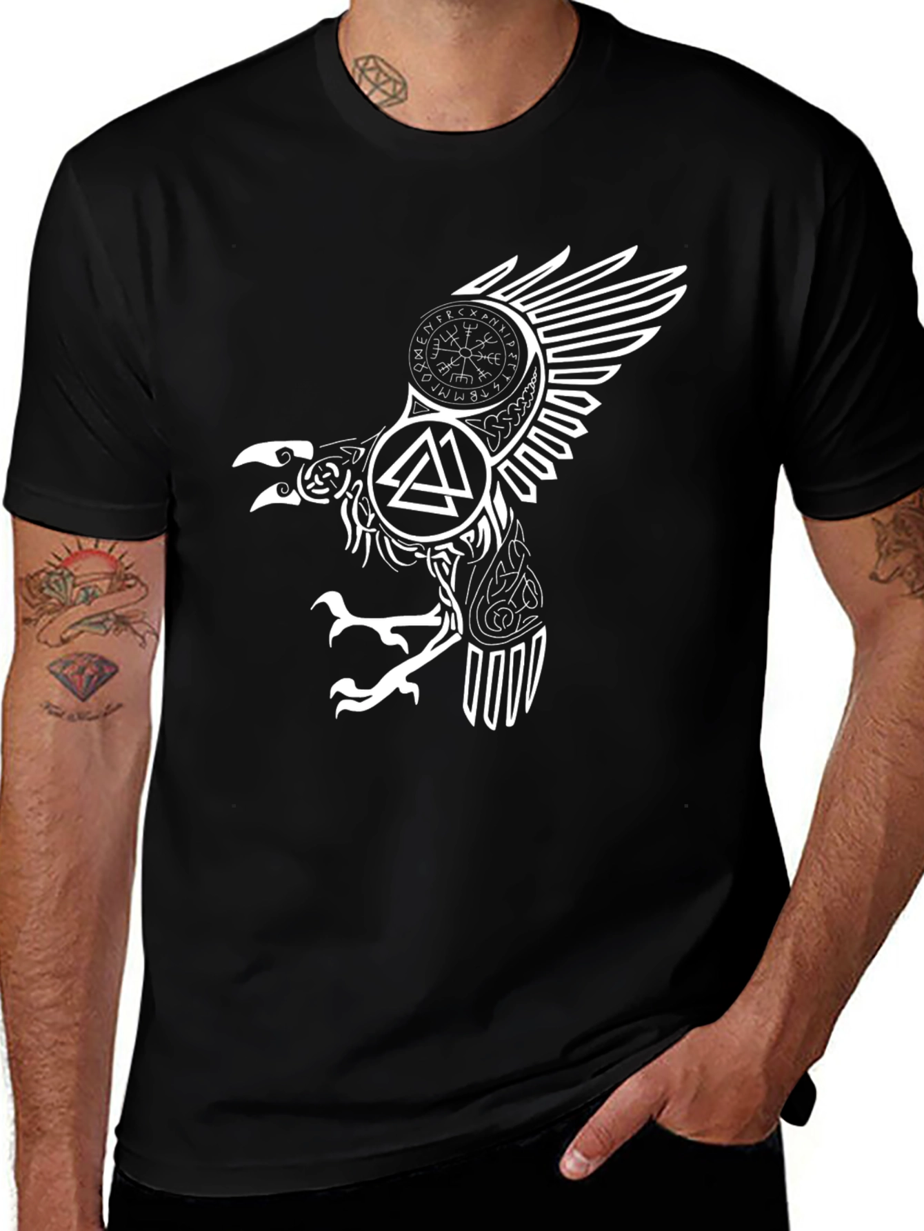 Viking Raven T-Shirt - Norse Mythology Tee