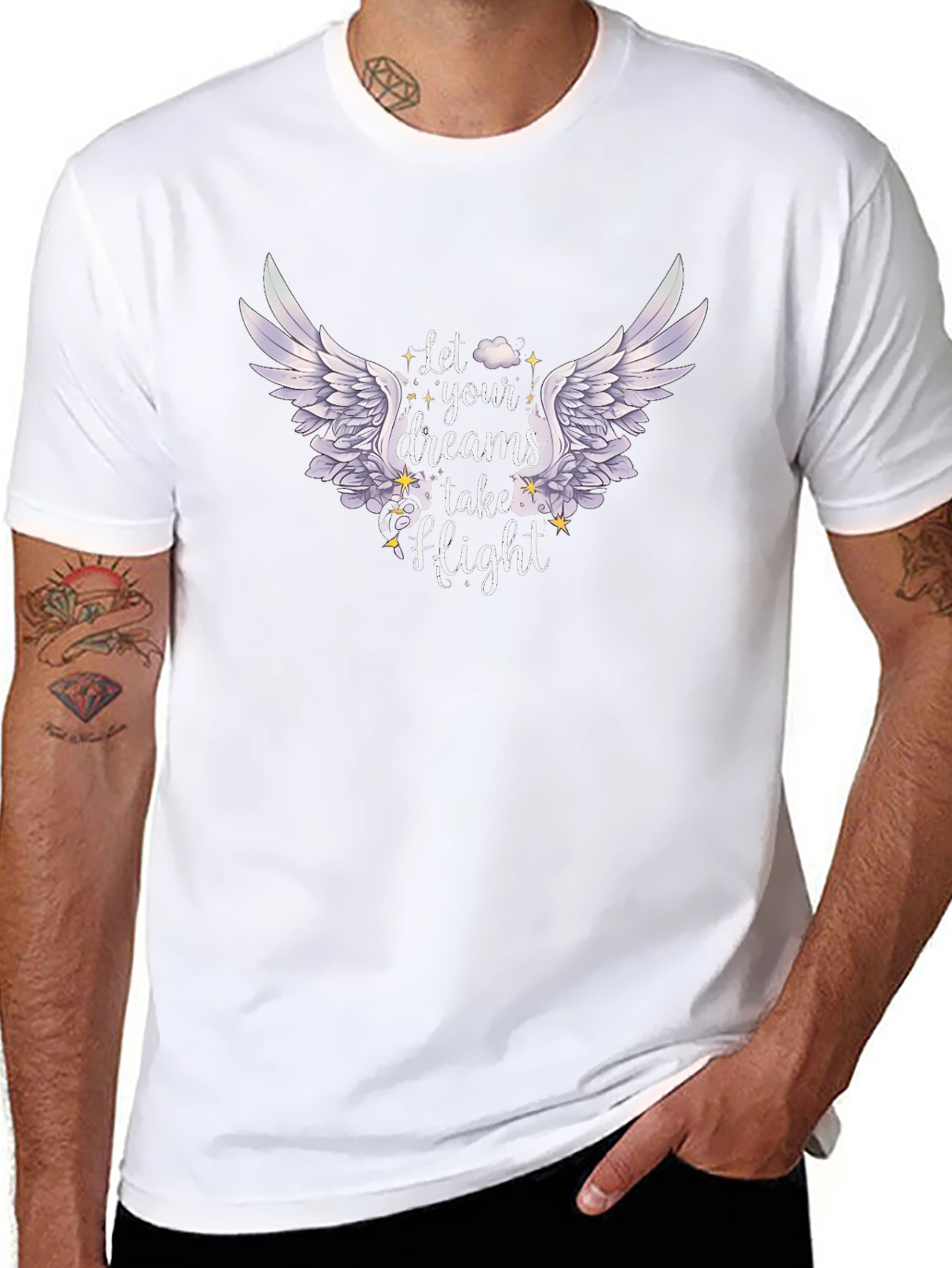 Dream Flight Black Graphic T-Shirt