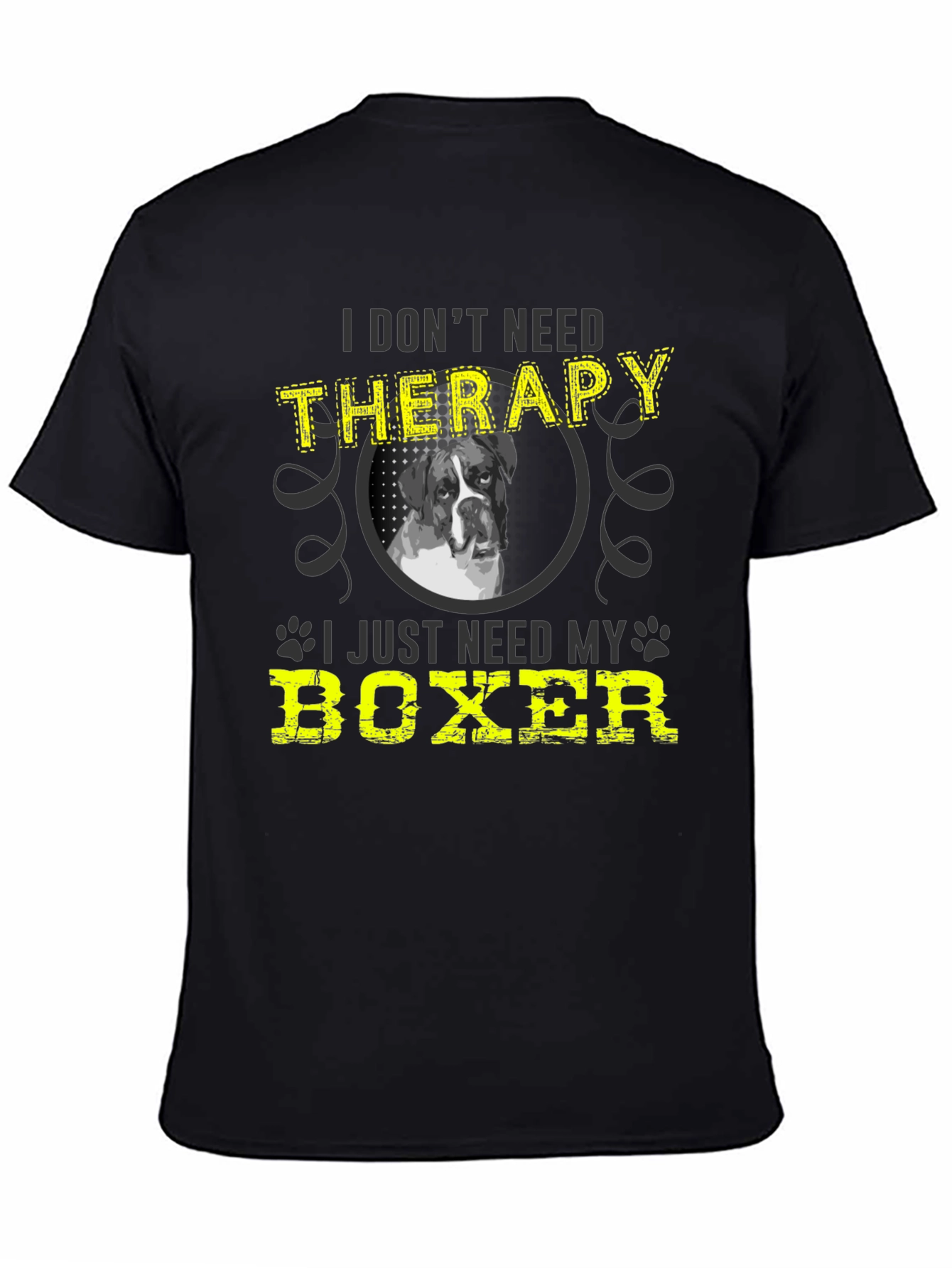 Funny Boxer Dog T-Shirt - I Dont Need Therapy