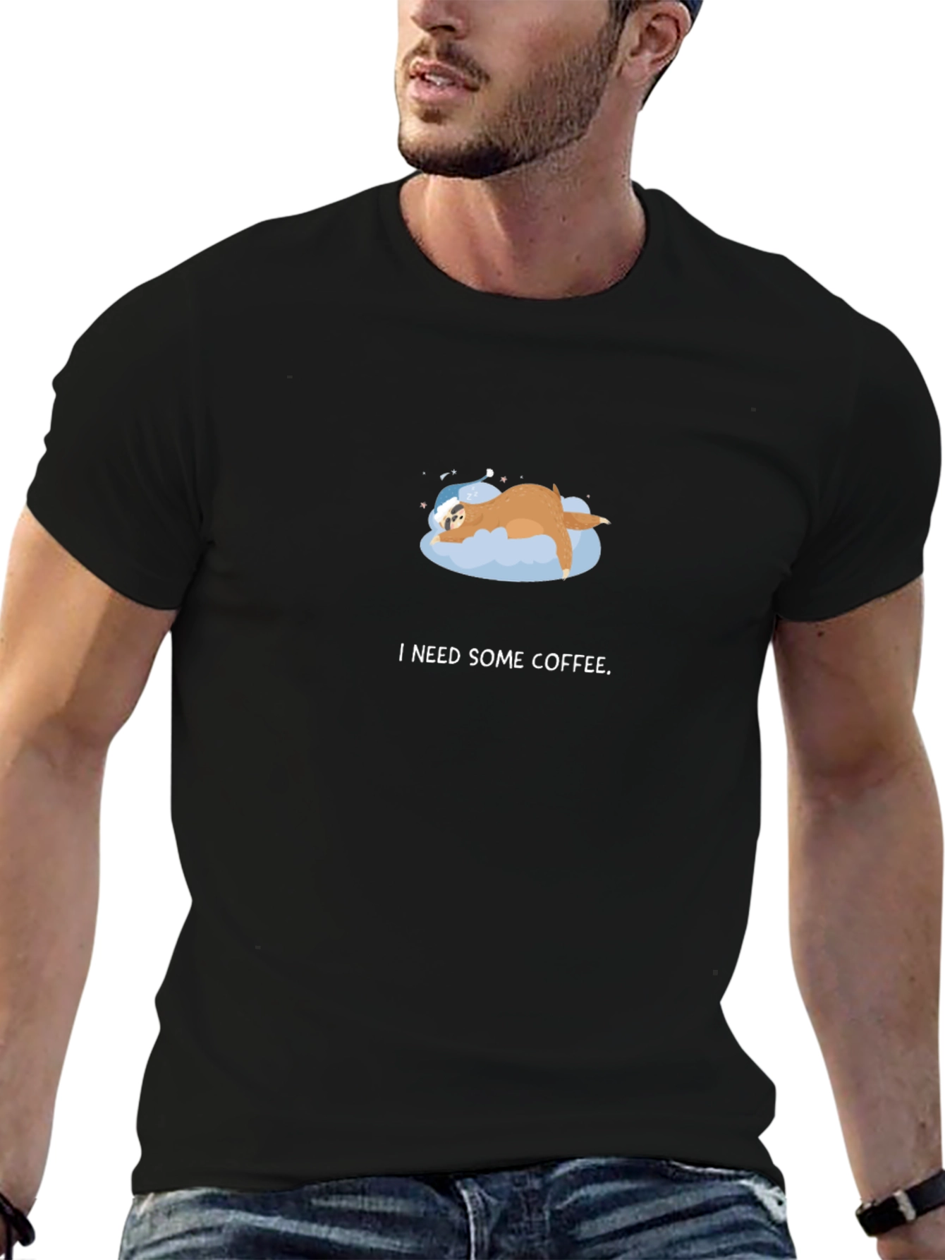 I Need Coffee Sloth T-Shirt