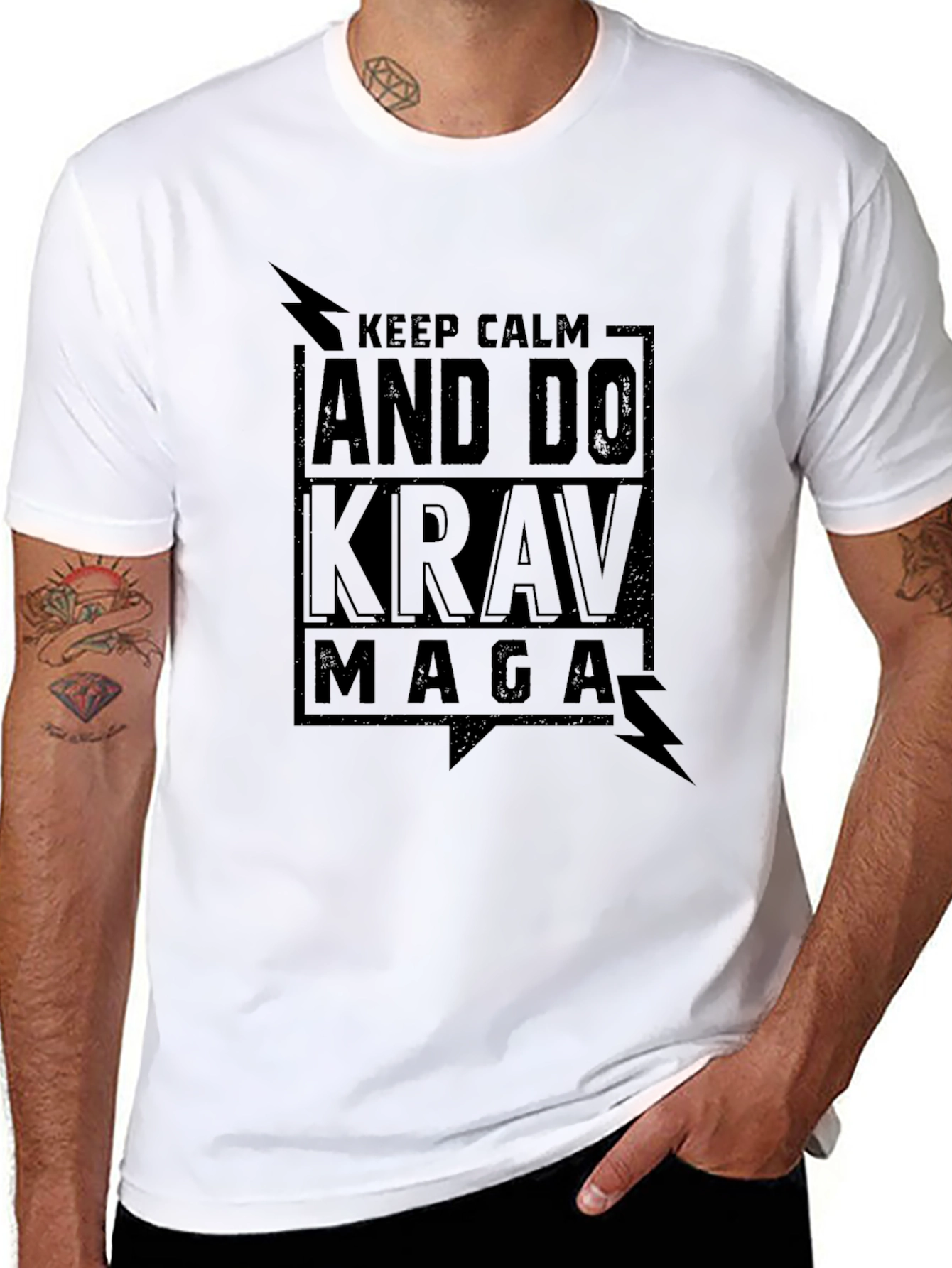 Keep Calm and Do Krav Maga Black T-Shirt