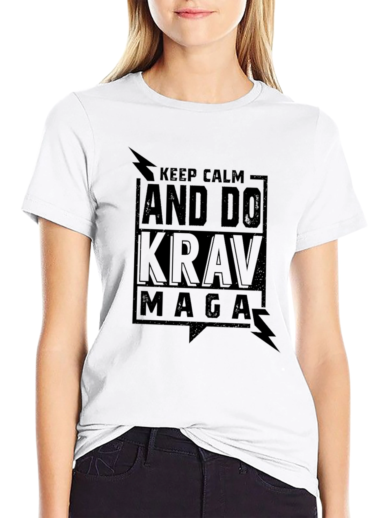 Keep Calm and Do Krav Maga Black T-Shirt