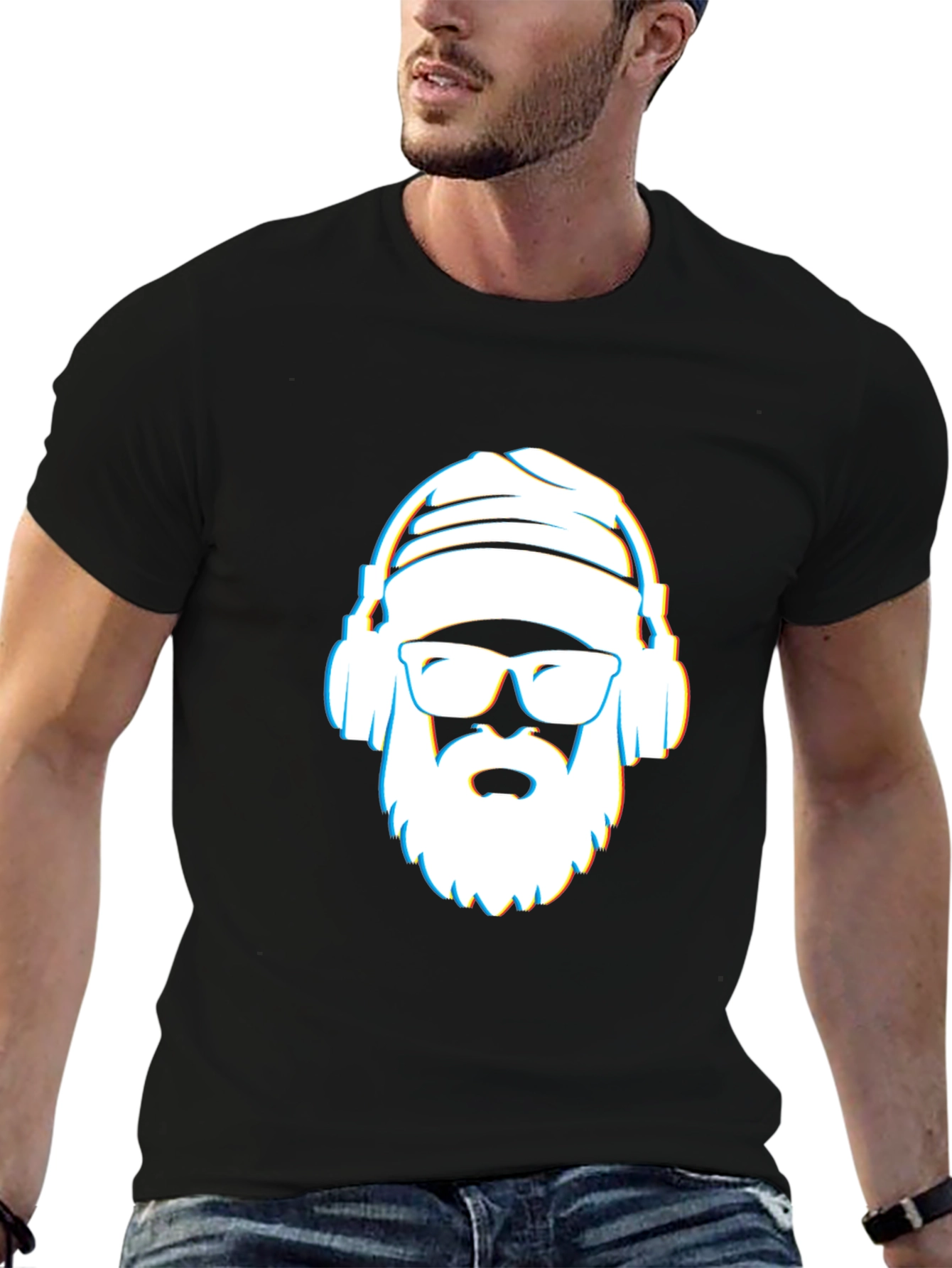 Cool Dude Graphic T-Shirt - Black Cotton Blend
