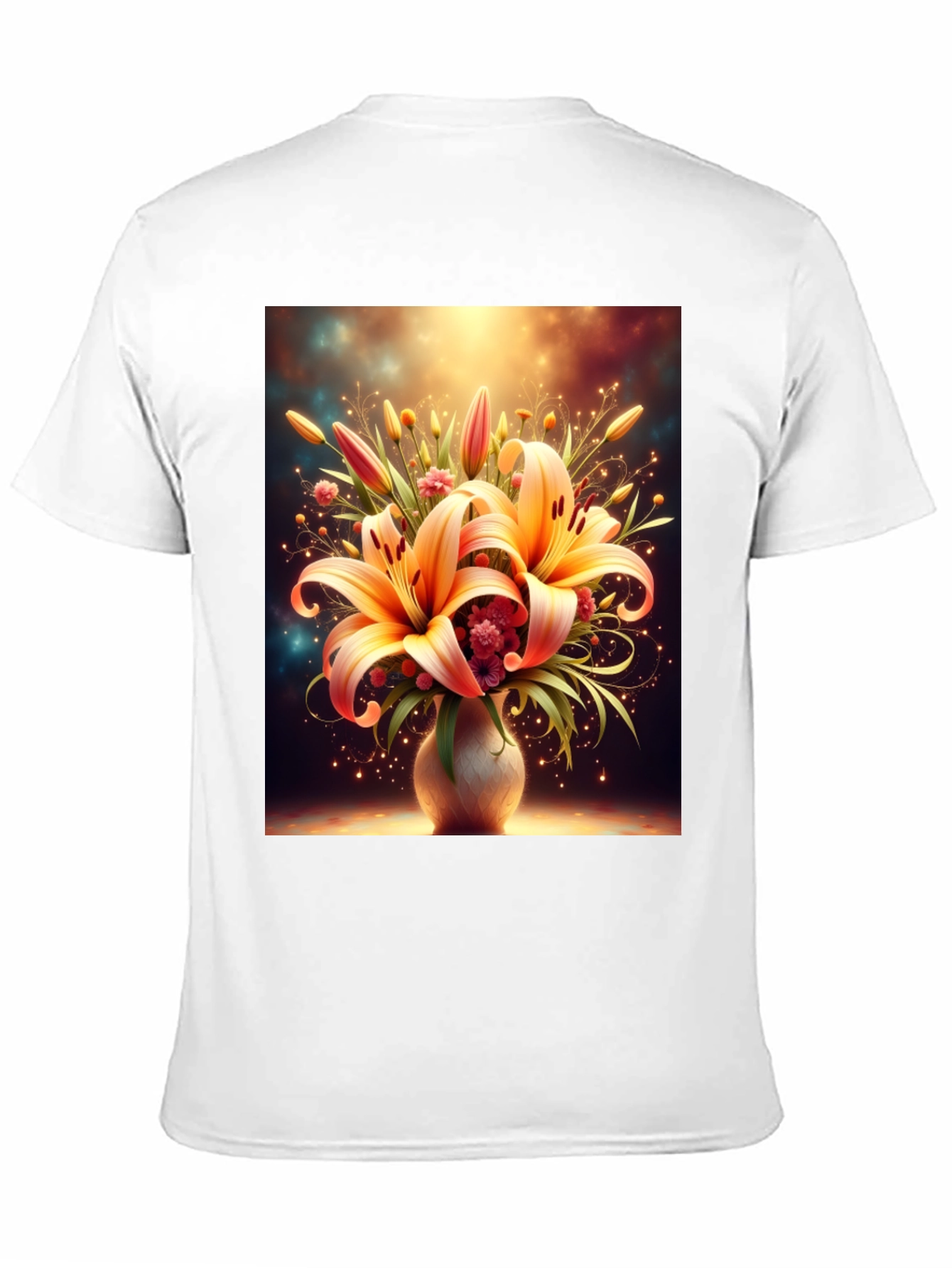 Floral Lily Graphic Tee - Elegant Design