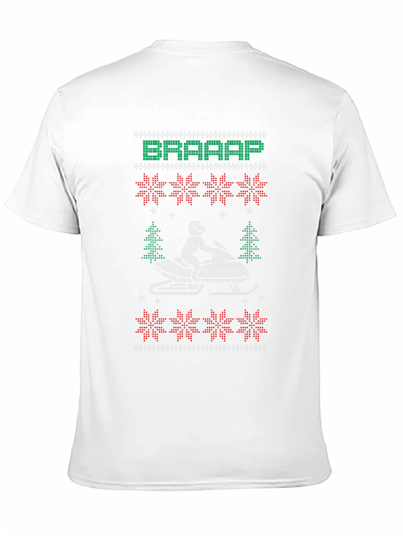 Braaap Snowmobile Ugly Christmas Sweater T-Shirt