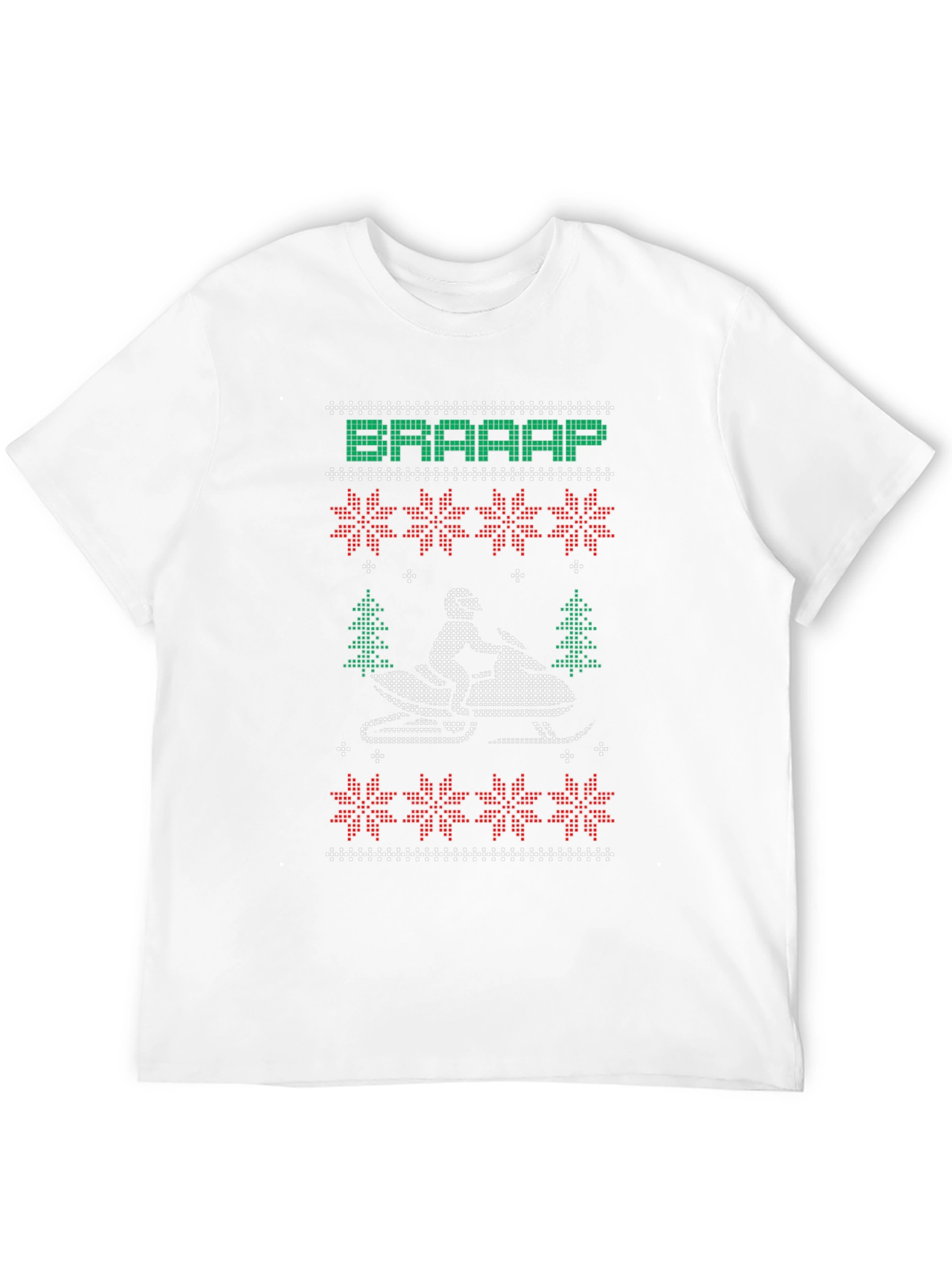 Braaap Snowmobile Ugly Christmas Sweater T-Shirt