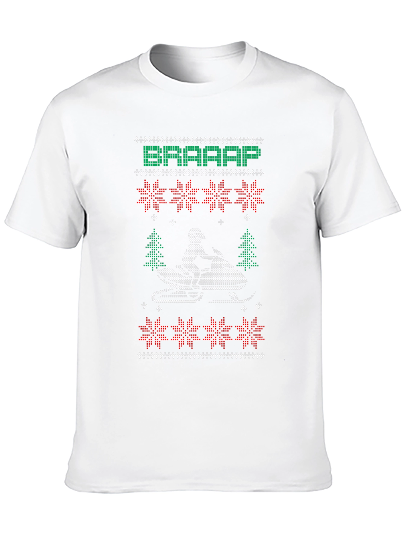 Braaap Snowmobile Ugly Christmas Sweater T-Shirt