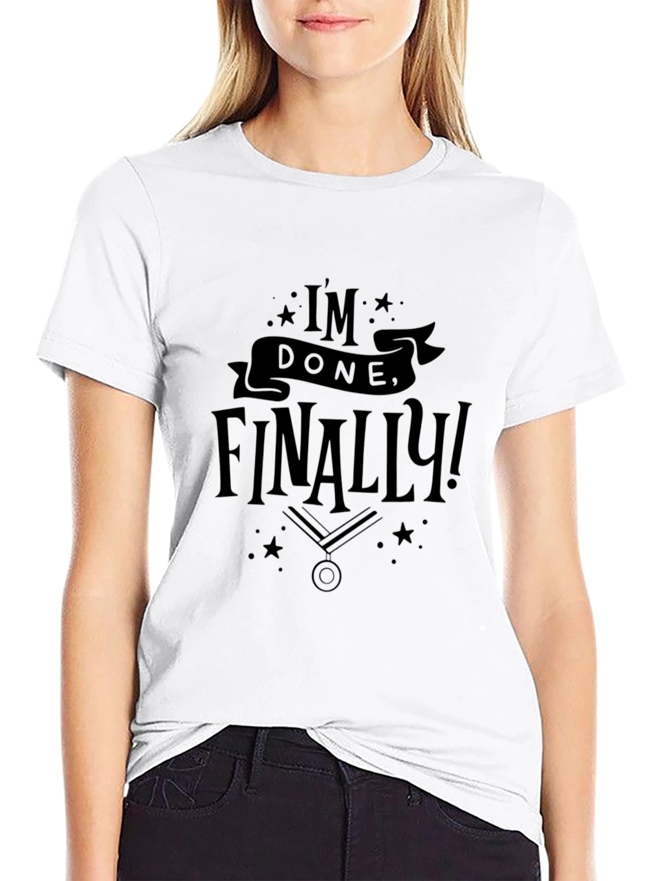 Im Done Finally! Black T-Shirt