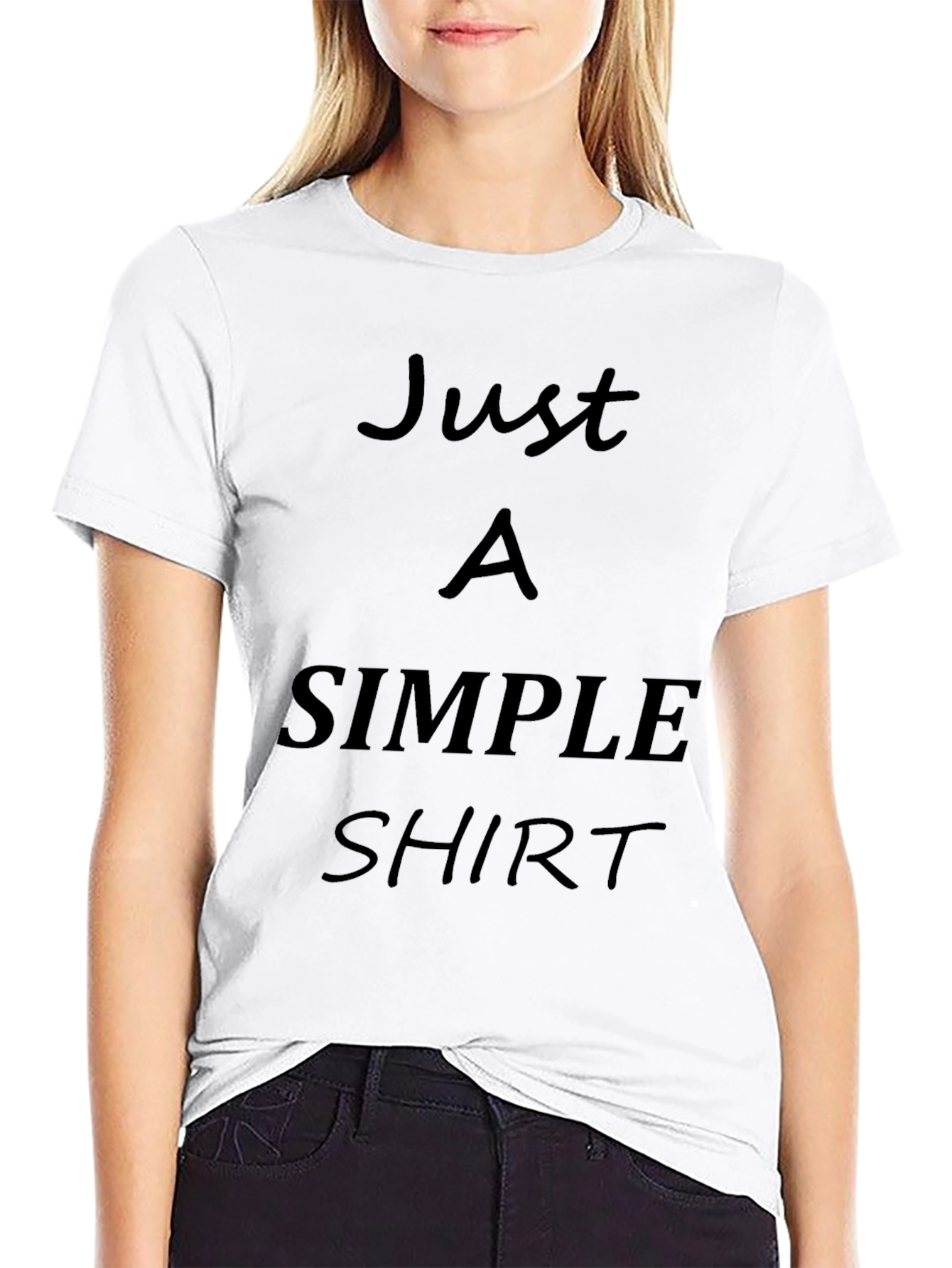 Simple Black T-Shirt with Bold Statement