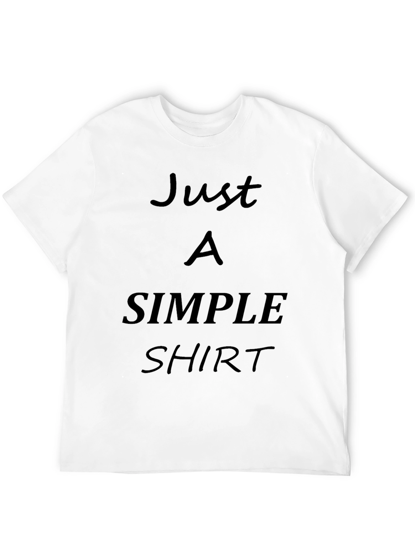 Simple Black T-Shirt with Bold Statement