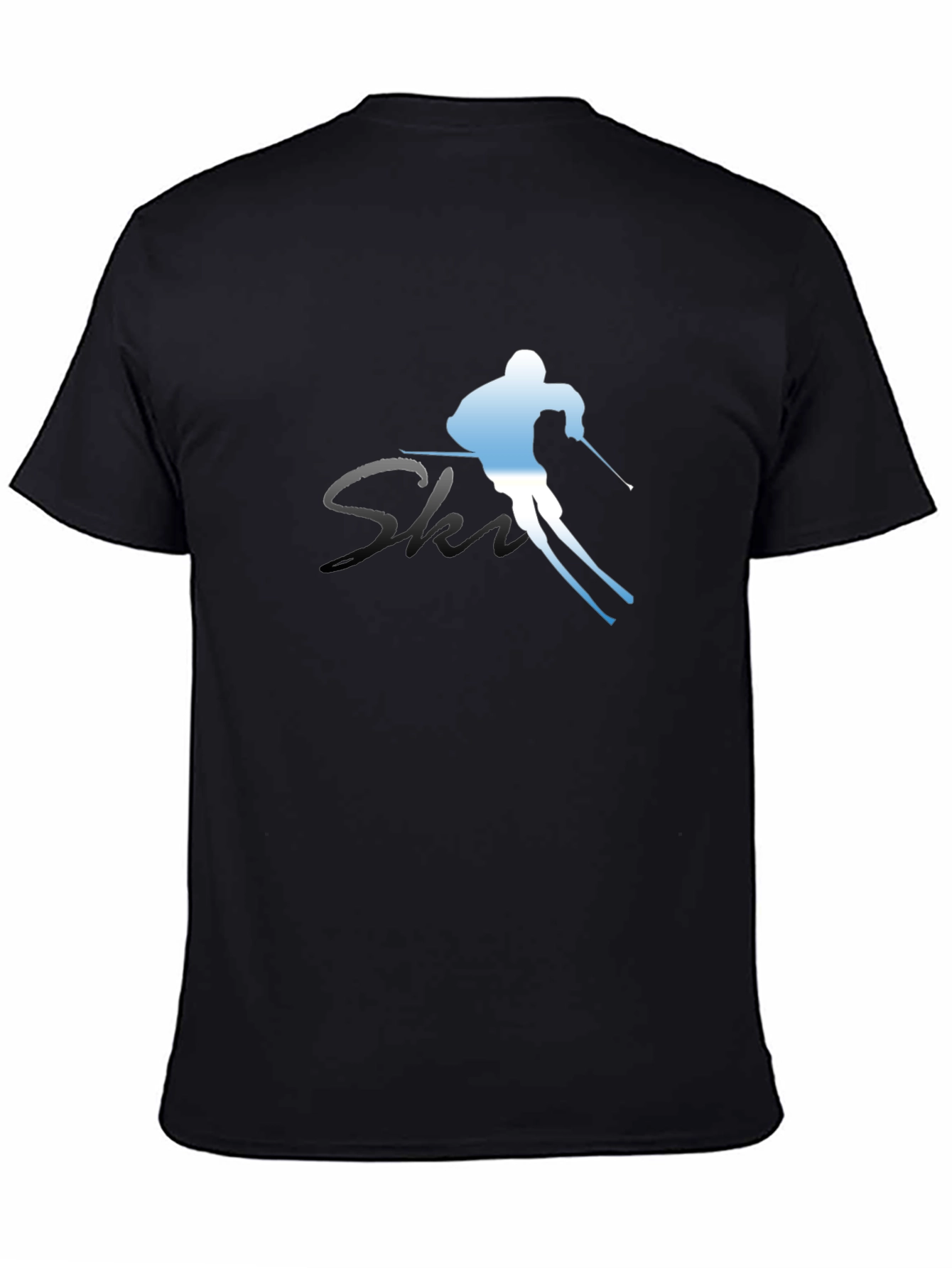 Ski Graphic Tee - Black Cotton Blend