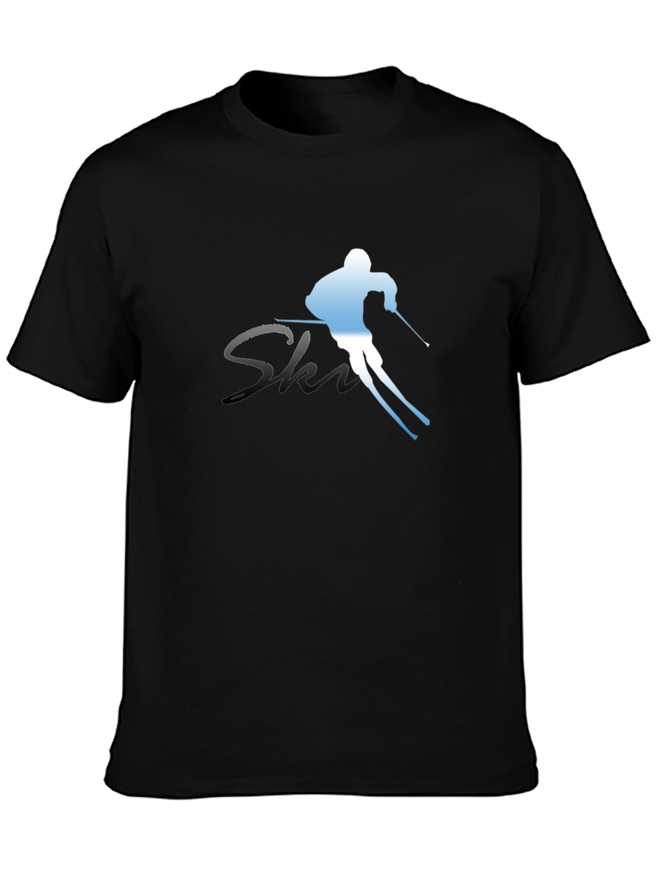 Ski Graphic Tee - Black Cotton Blend