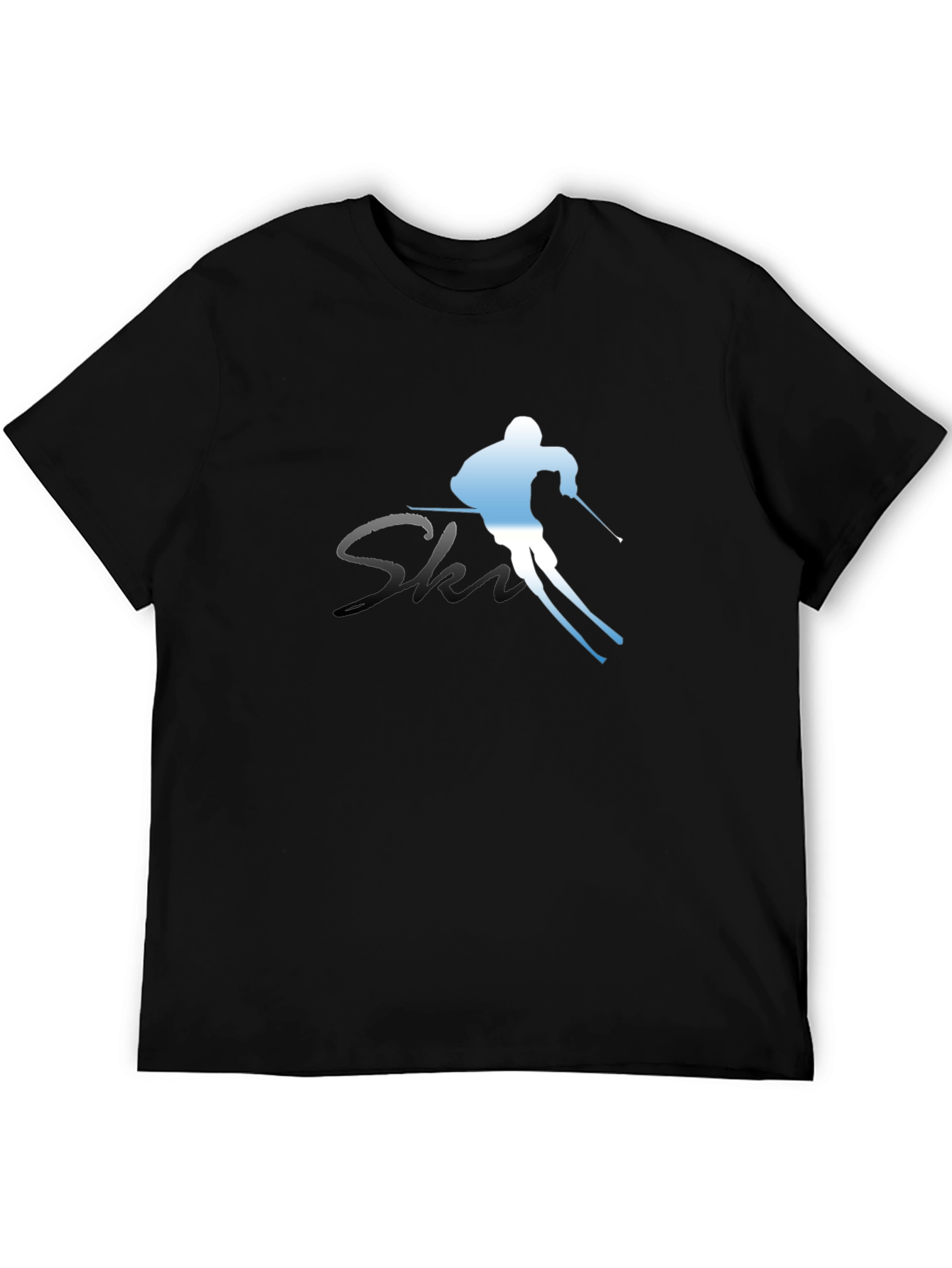 Ski Graphic Tee - Black Cotton Blend
