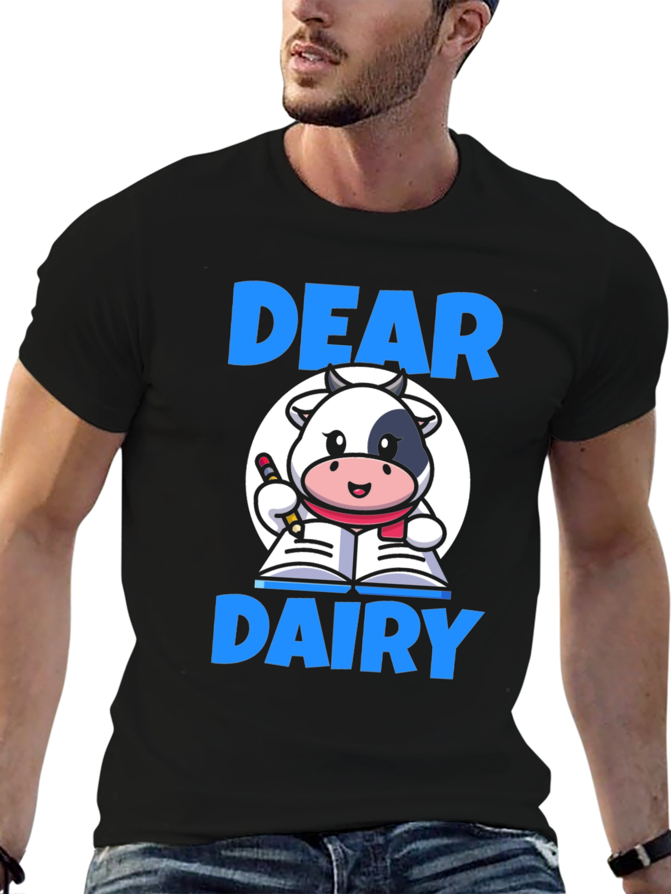 Dear Dairy T-Shirt - Cute Cow Design